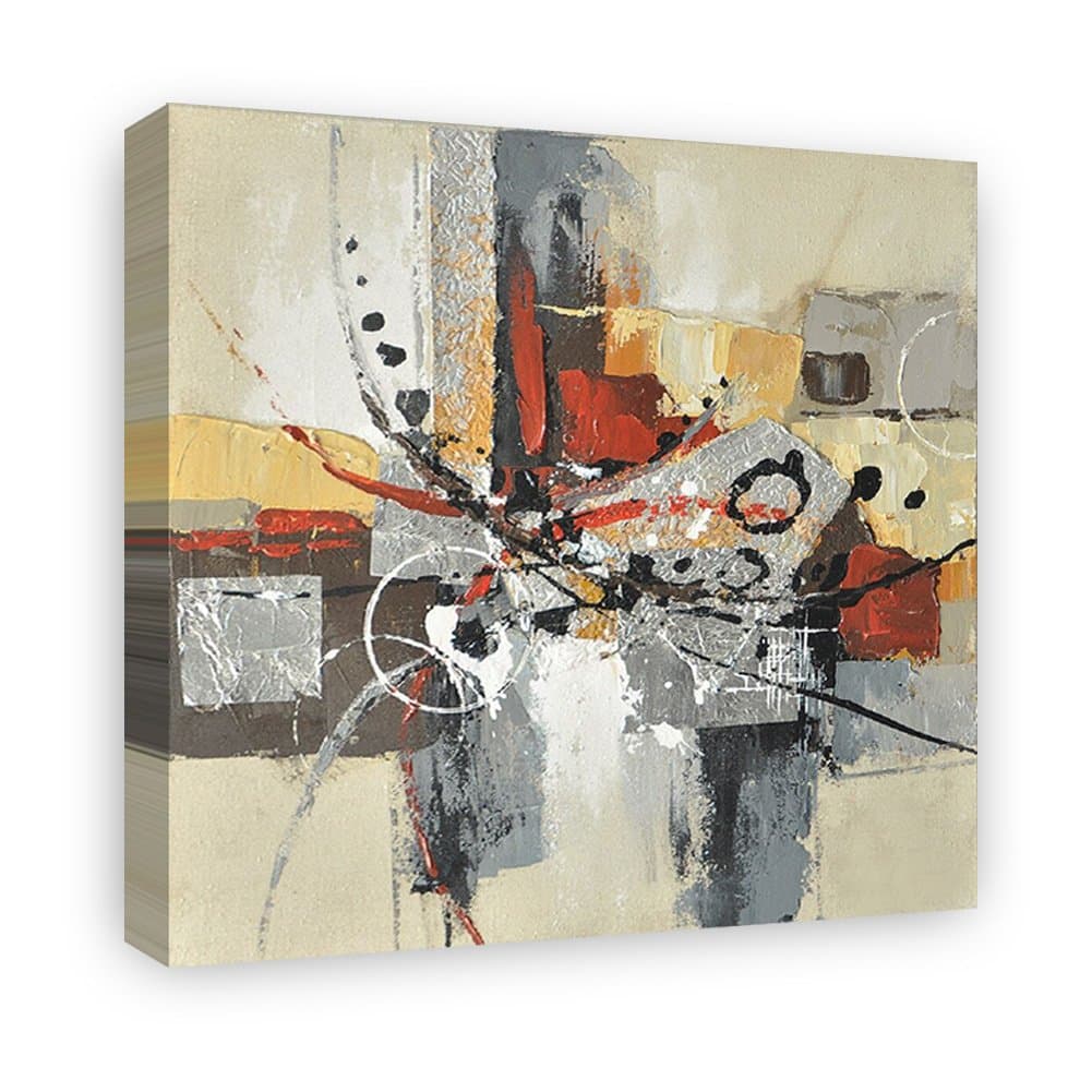 Clearance Modern Wall Art Painting Stretched and Framed Ready To Hang Abstract Oil Painting On Canvas 100% Hand Painted For Living Room Home Decor Canvas Wall Decor 20 x 20 inch (T4-00289)