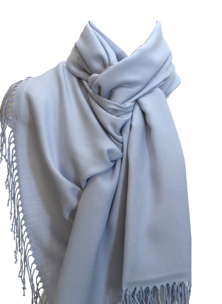 La Purse Pashmina Shawl Scarf - Warm & Extremely Soft - Size 79" L X 29" - Sky Blue