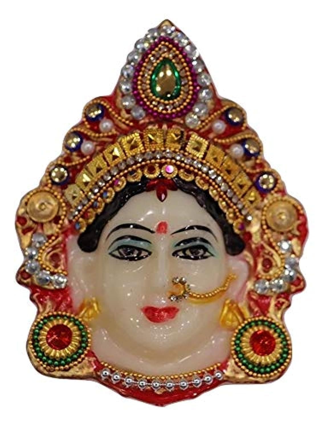 Reliable Polyfibre Goddess MATA Maha Lakshmi Devi Face Mukhota Idol/Margashirsha Laxmi Face for Puja/Varalakshmi Vrath Puja
