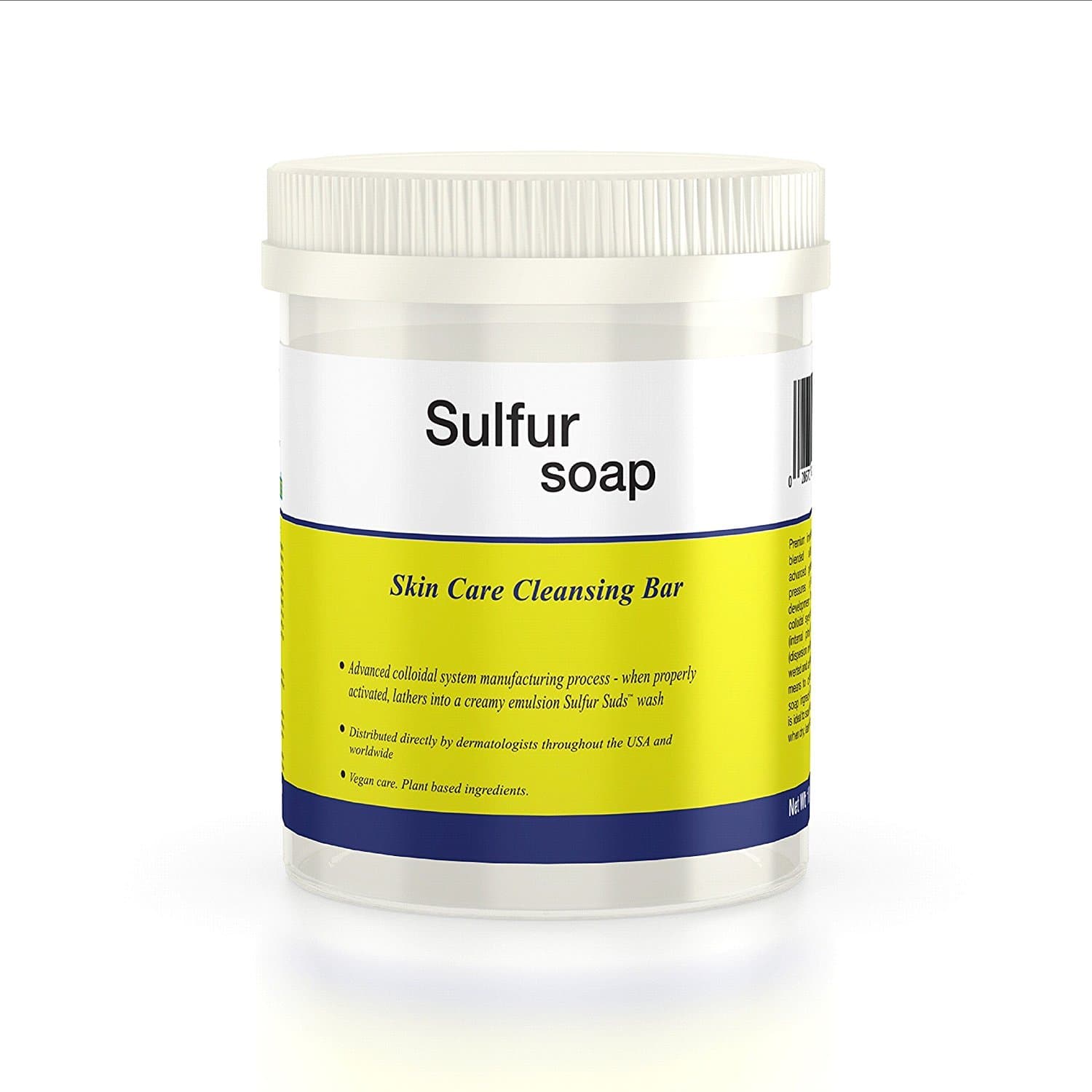 Traditional Sulfur Soap 10% Sulphur Acne Cleansing Bar, All Natural Fresh Scent. Fragrance Free.