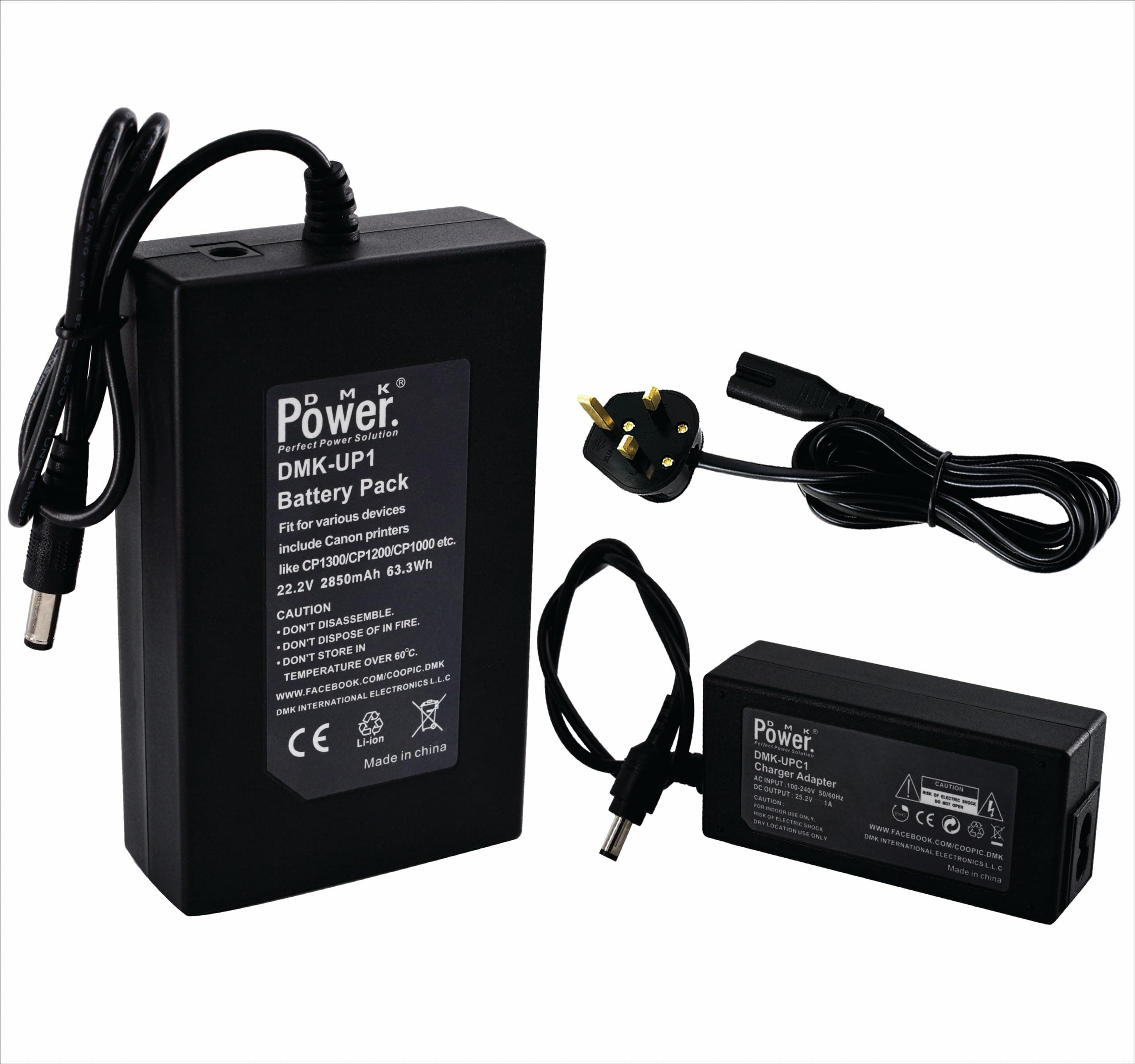 DMK Power DMK UP1 22.2V 2850mAh 63.3Wh Battery Pack with Charger Compatible with Canon Compact Photo Printer SELPHY CP910 CP1000 CP1200 CP1300 CP1500 Etc
