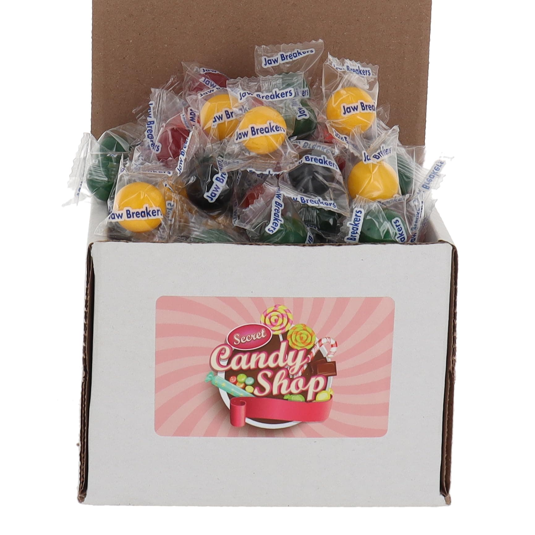 SECRET CANDY SHOPJawbreaker Candy, Hard Candy in Box, 1LB Bulk (Individually Wrapped)
