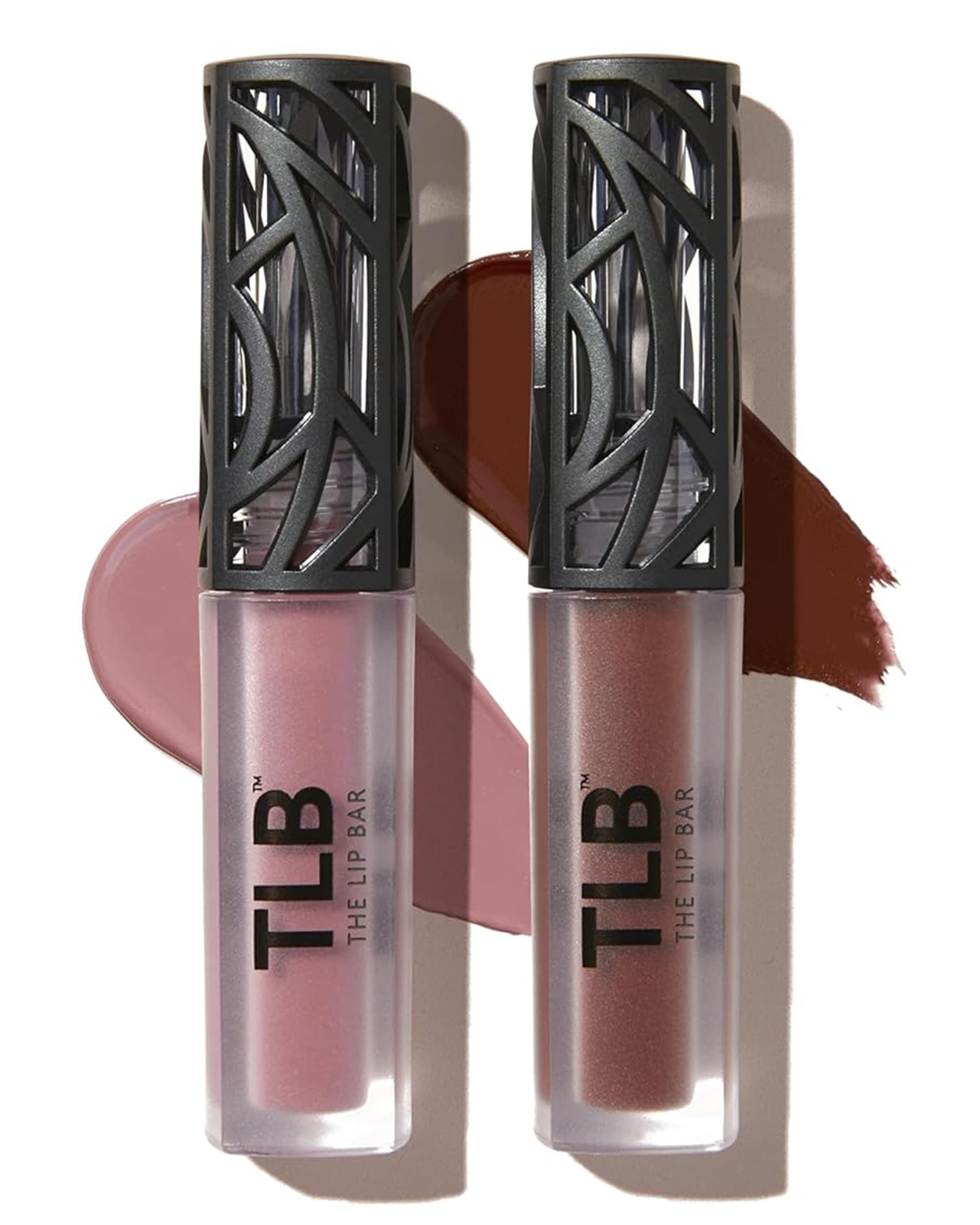 The Lip Bar - Nonstop Liquid Matte Lipstick Mini 2-Pack, Curlfriend (Mauve Pink) + Savage (Chocolate Red-Brown) - High Pigment - One Swipe - Long Lasting - Jojoba Oil & Vitamin E - Vegan - .24 fl oz