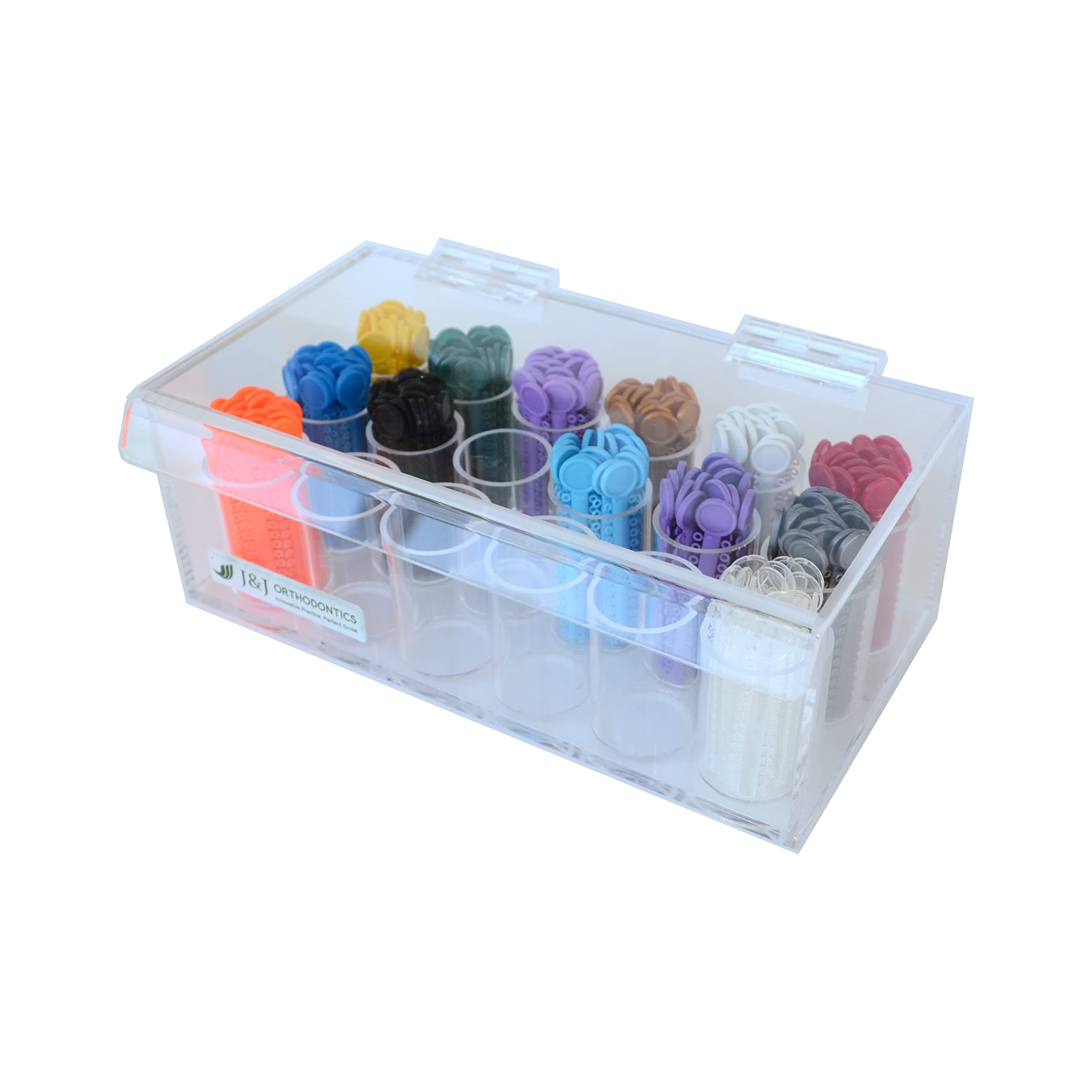 J&J Ortho Orthodontic Ligature Tie Stick Holder Storage Box Acrylic Clear Organizer