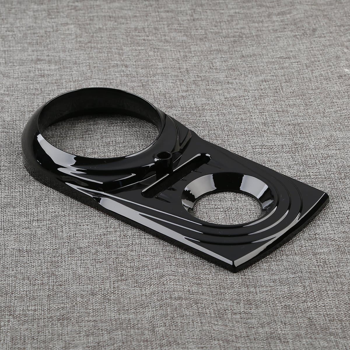 XMT-MOTO Dash Panel Cover Die Cast Sculpted For Harley Softail FLST FLSTS FXST Dyna FXDWG(1 PCS,Black)