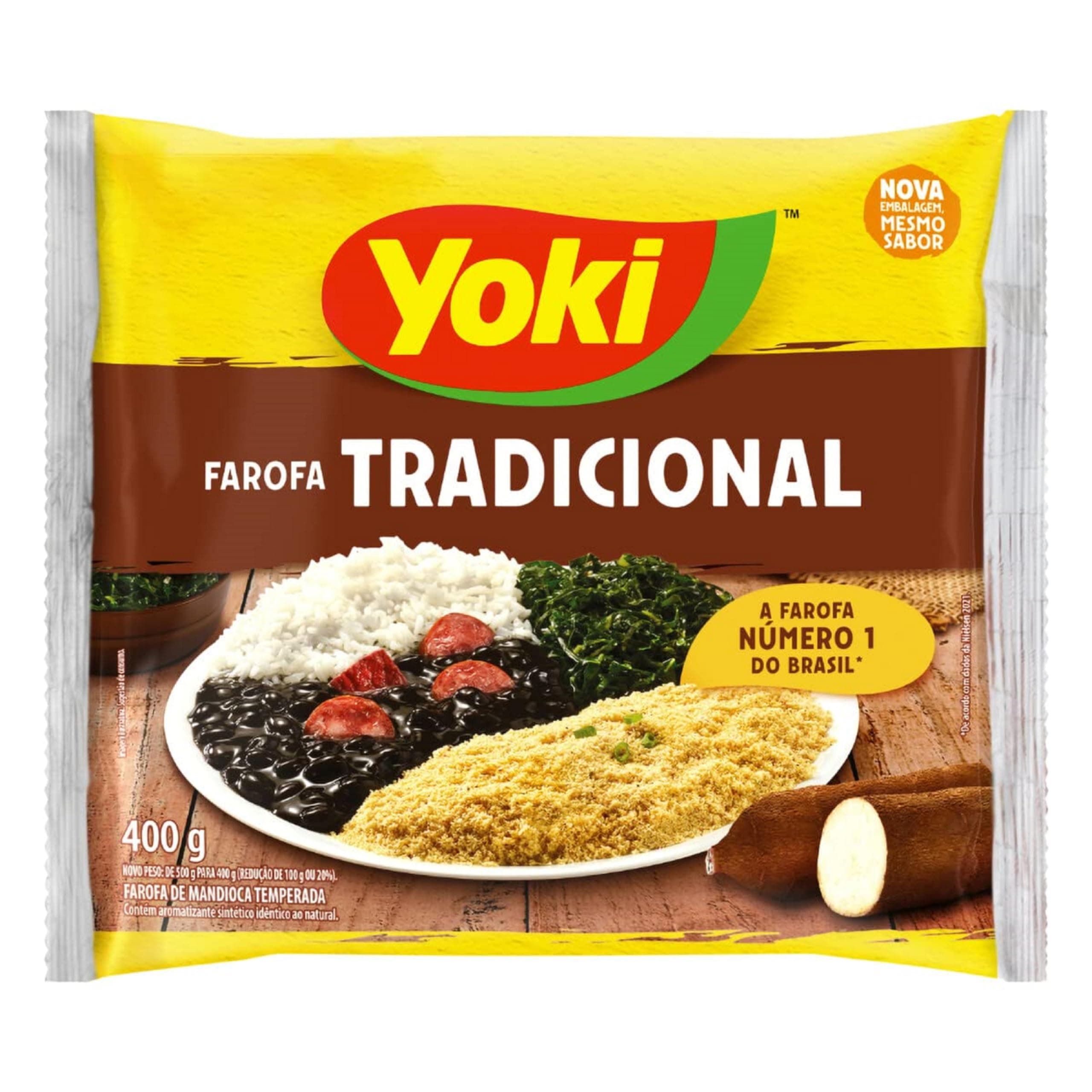 Goya Yoki - Seasoned Cassava Flour - 17.6 Oz - Farofa De Mandioca Pronta Temperada - 500g