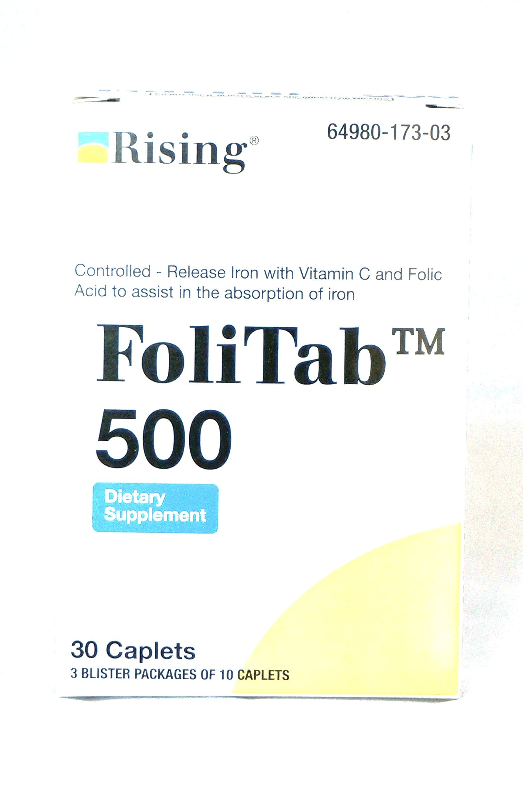 Controlled-Released Iron with VIT. C and Folic Acid, 30 caplets/Box