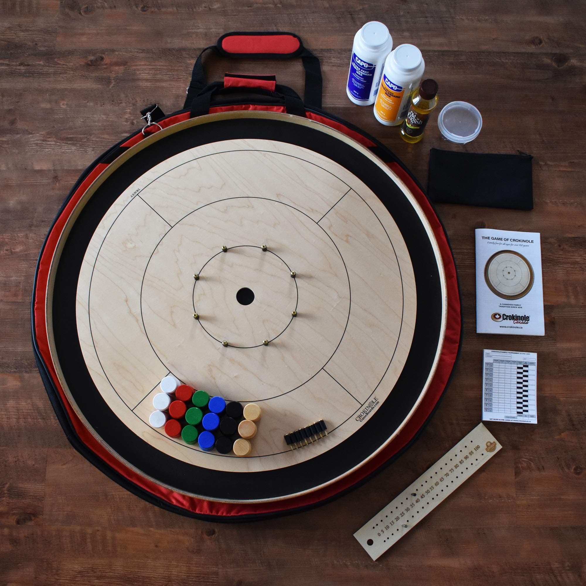 Tracey Black Tournament Board Crokinole Kit (Meets NCA Standards)