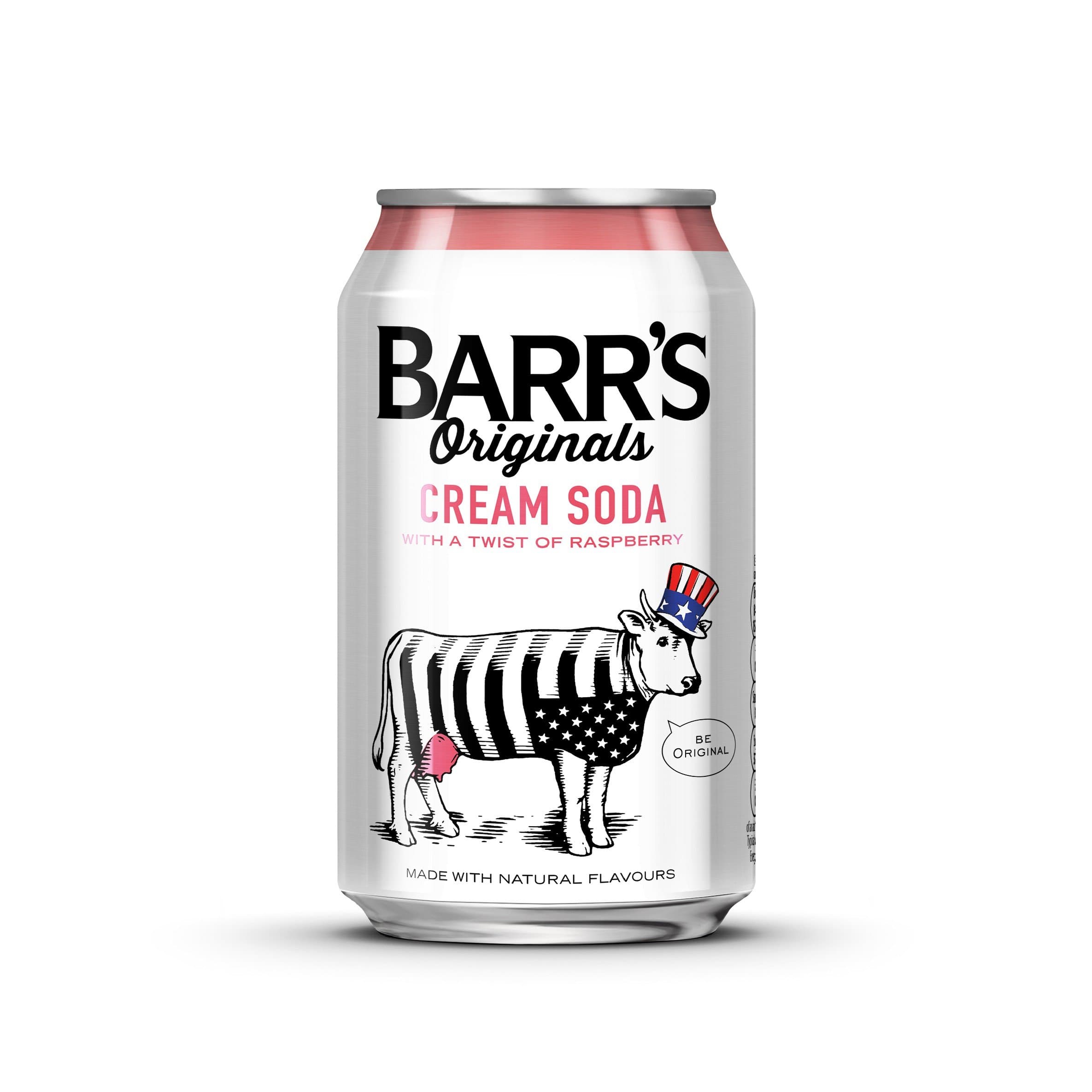 Barrs Originals Soft Drinks Cream Soda with a Hint of Raspberry, 11 Ounce (Pack of 24)