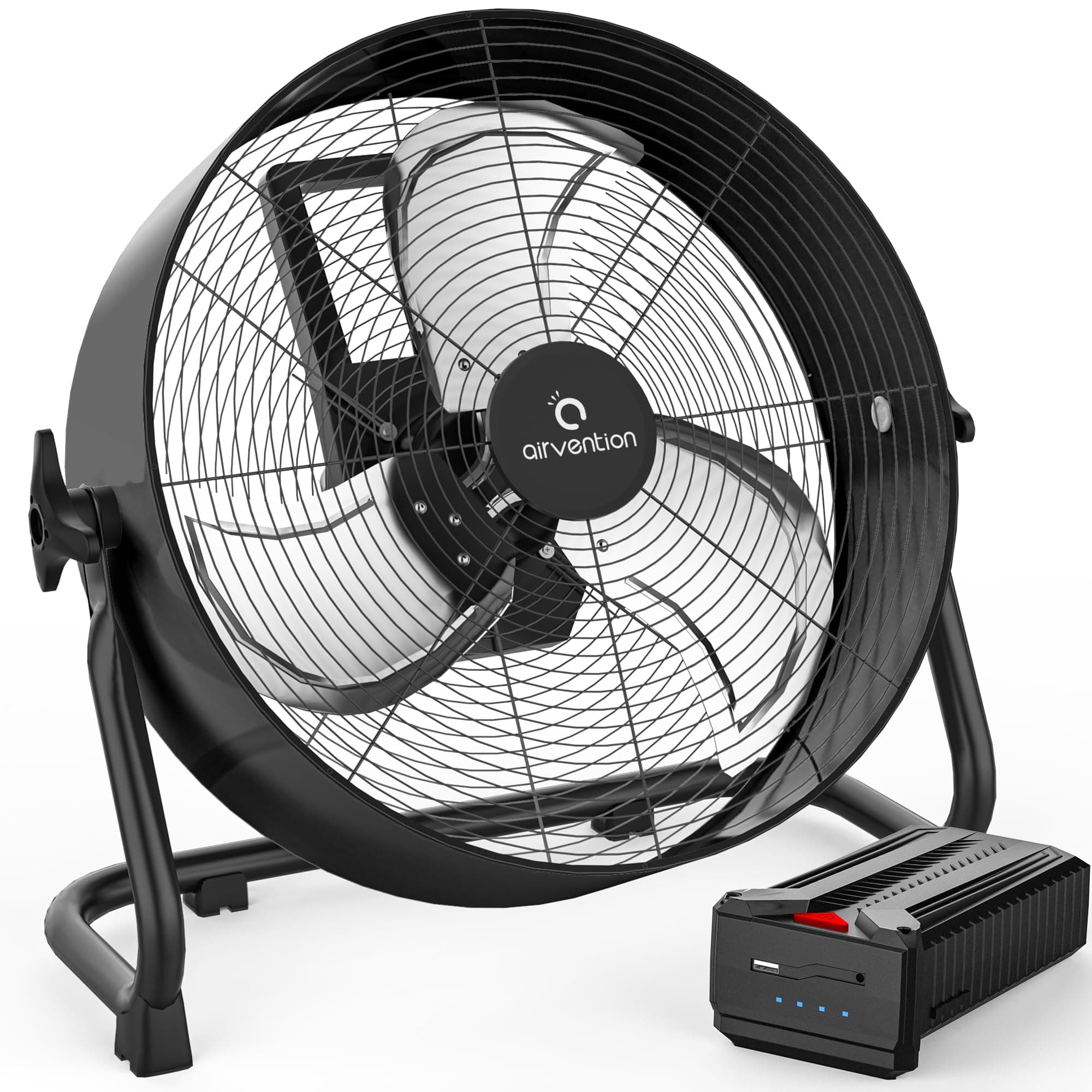 Airvention 12 Inch High Velocity Industrial Floor Fans, Black,AI-F600