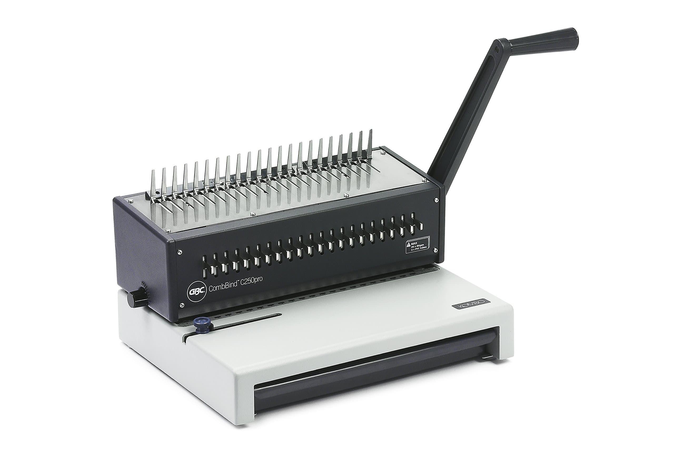 GBCCombBind C250Pro Binding Machine, 20 Sheet Punch Capacity, 450 Sheet Binding Capacity, A4, Black, IB271403