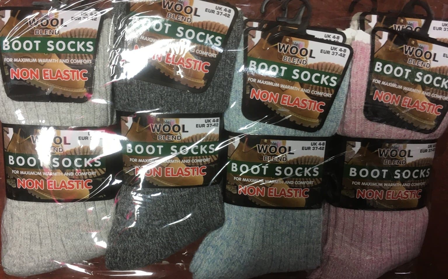 Brand new pack of 12 pairs of THERMAL WOOL DIABETIC socks for WOMEN"PLAIN/PASTEL/GREY/ANTHRACITE/BLUE/PINK" ideal for WINTER (EXCLUSIVE)