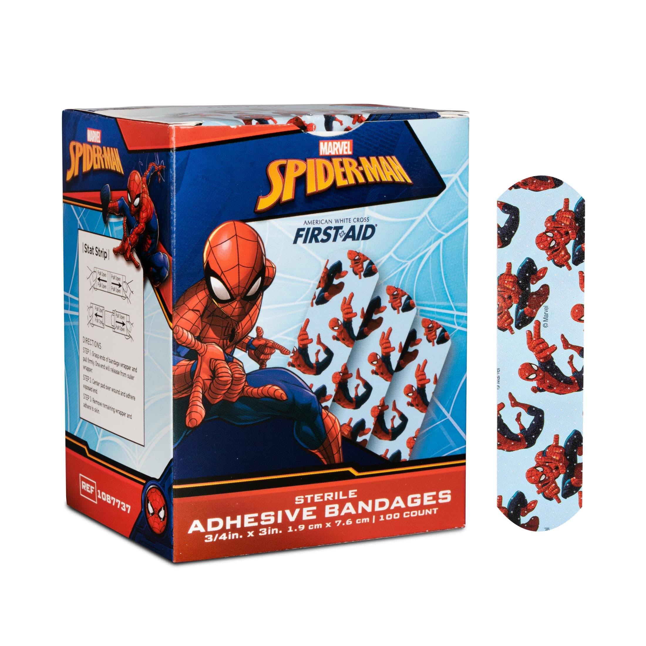 Childrens Adhesive Bandages - Spiderman - Box of 100