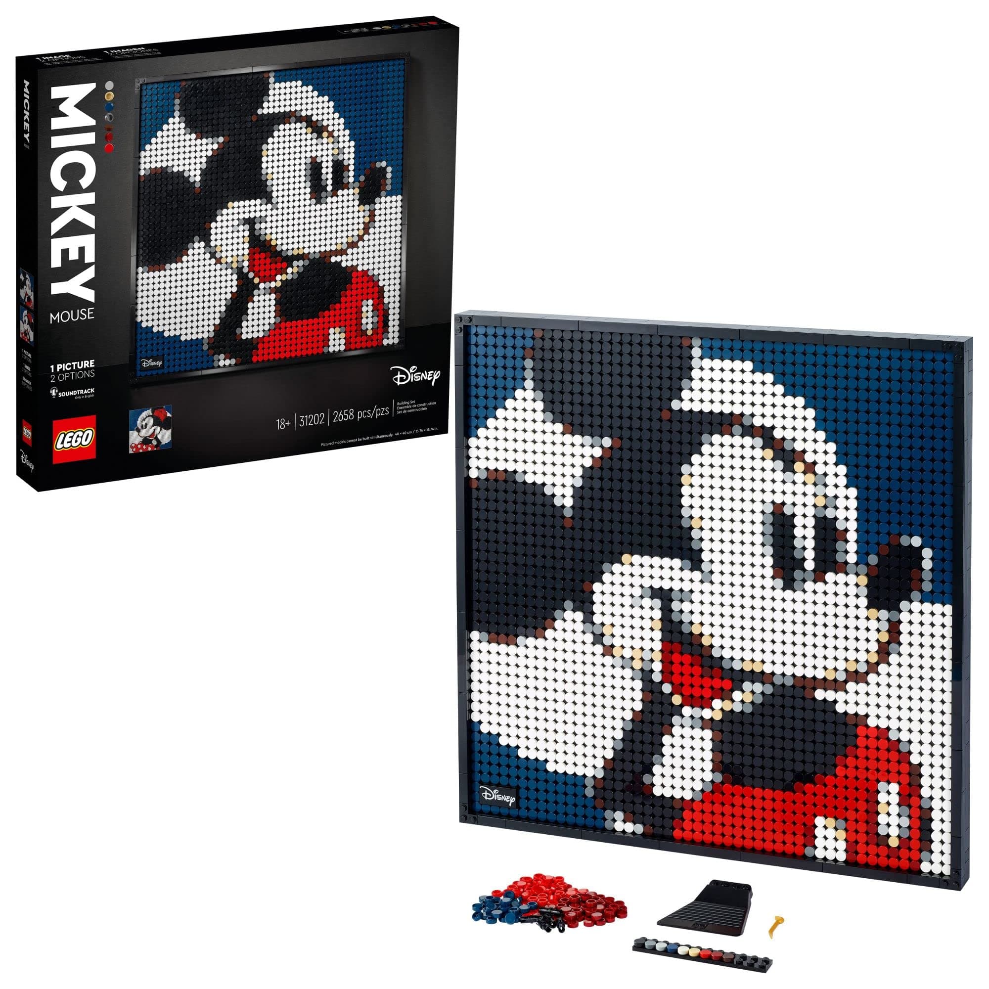 Art Disney’s Mickey Mouse 31202 Craft Building Kit; A Wall Decor Set for Adults Who Love Creative Hobbies, New 2021 (2,658 Pieces)
