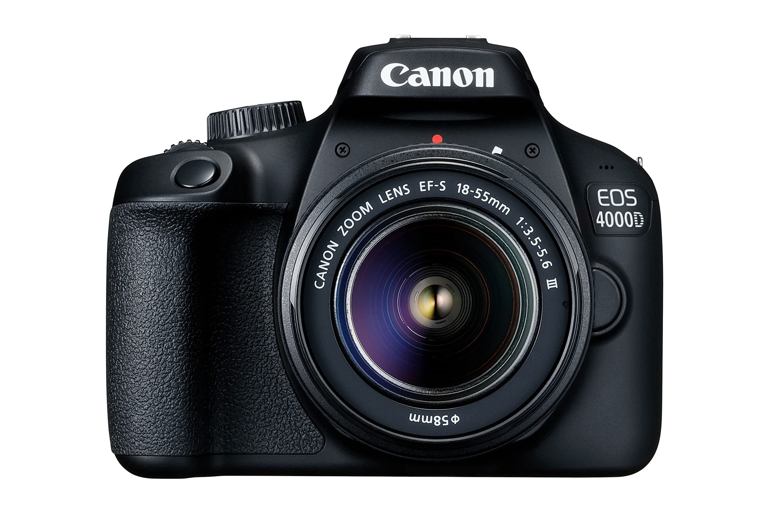 Canon EOS 4000D DSLR Camera and EF-S 18-55 mm f/3.5-5.6 III Lens - Black