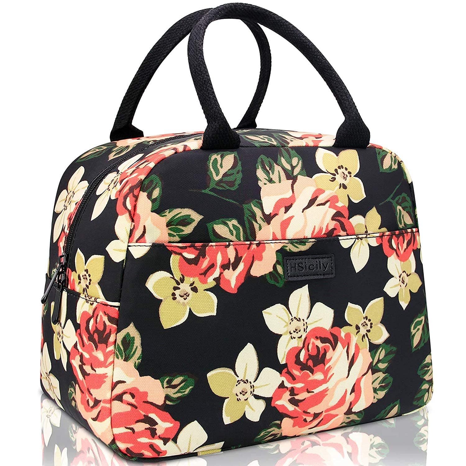 HSicily Lunch Bags for Women, Insulated Lunch Box Lunch Tote Bag Durable Thermal Lunch Bag for Work School Picnic Travel Beach