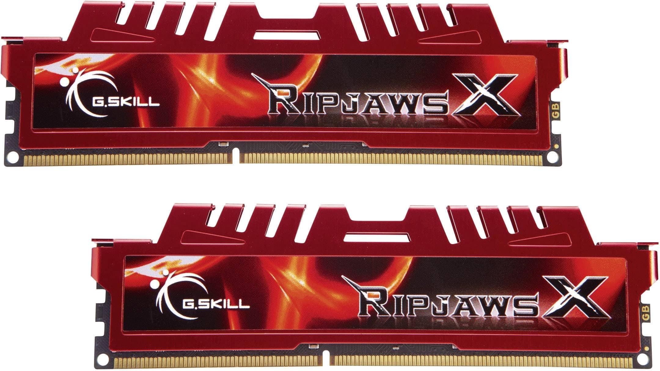 G.Skill - F3-12800CL10D-16GBXL - 16 GB RipjaWSX - RAM memory (2 x 8 GB kit, DDR3-1600 MHz, PC3 12800, CL 10), Red