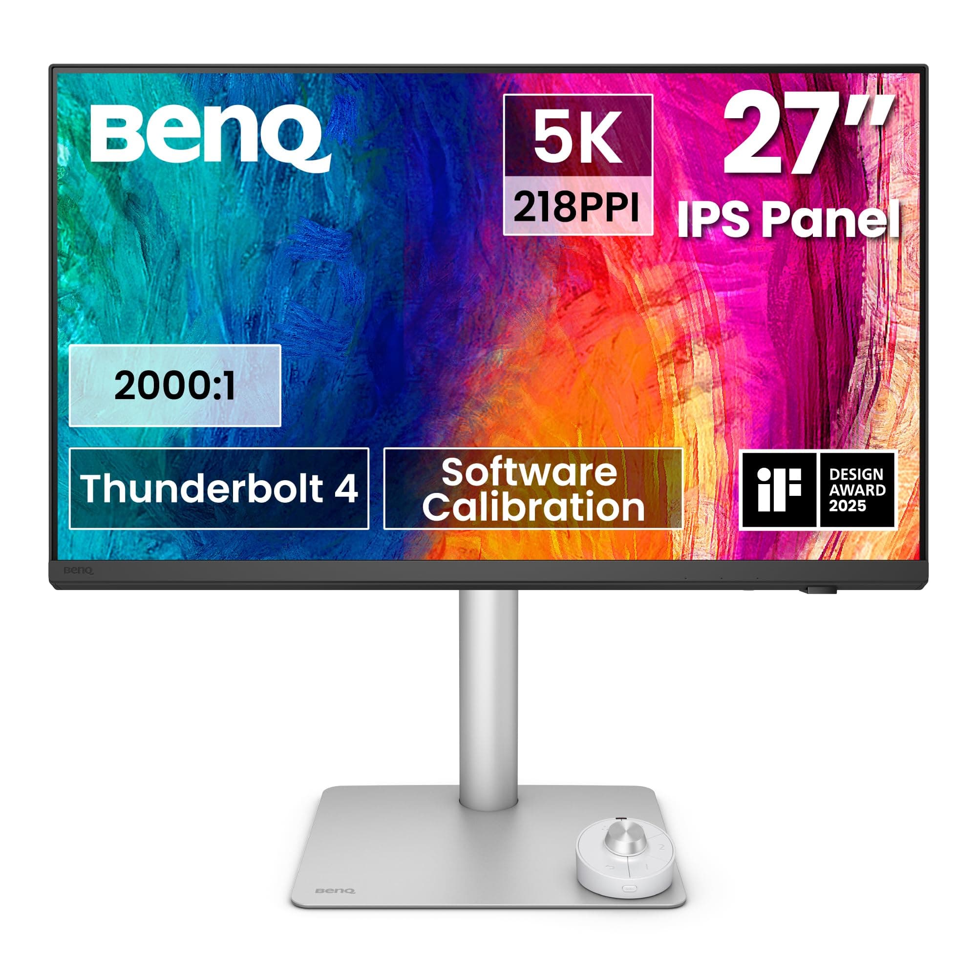 BenQ PD2730S 27" 5K 218 PPI Mac Monitor, 90W Thunderbolt 4, 98% P3, Uniformity, 2000:1 Contrast, Nano Matte Panel, Daisy Chain, KVM, Height Adjustable, for 3D Artists, VFX Animators, Game Designers
