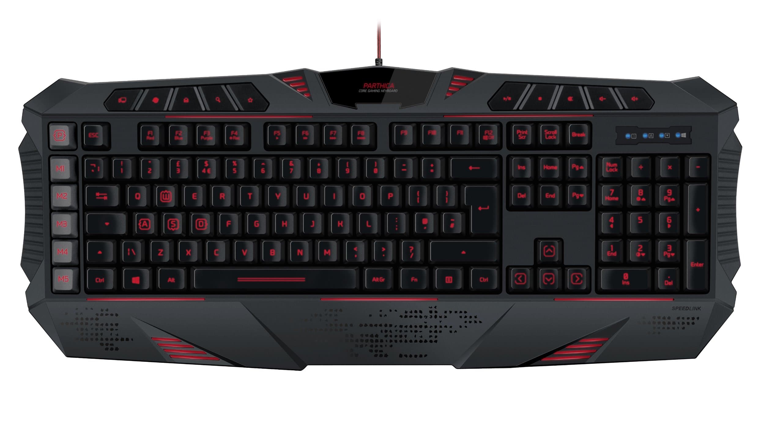 Parthica Core Led Illumination Gaming Keyboard Uk Layout Black SL