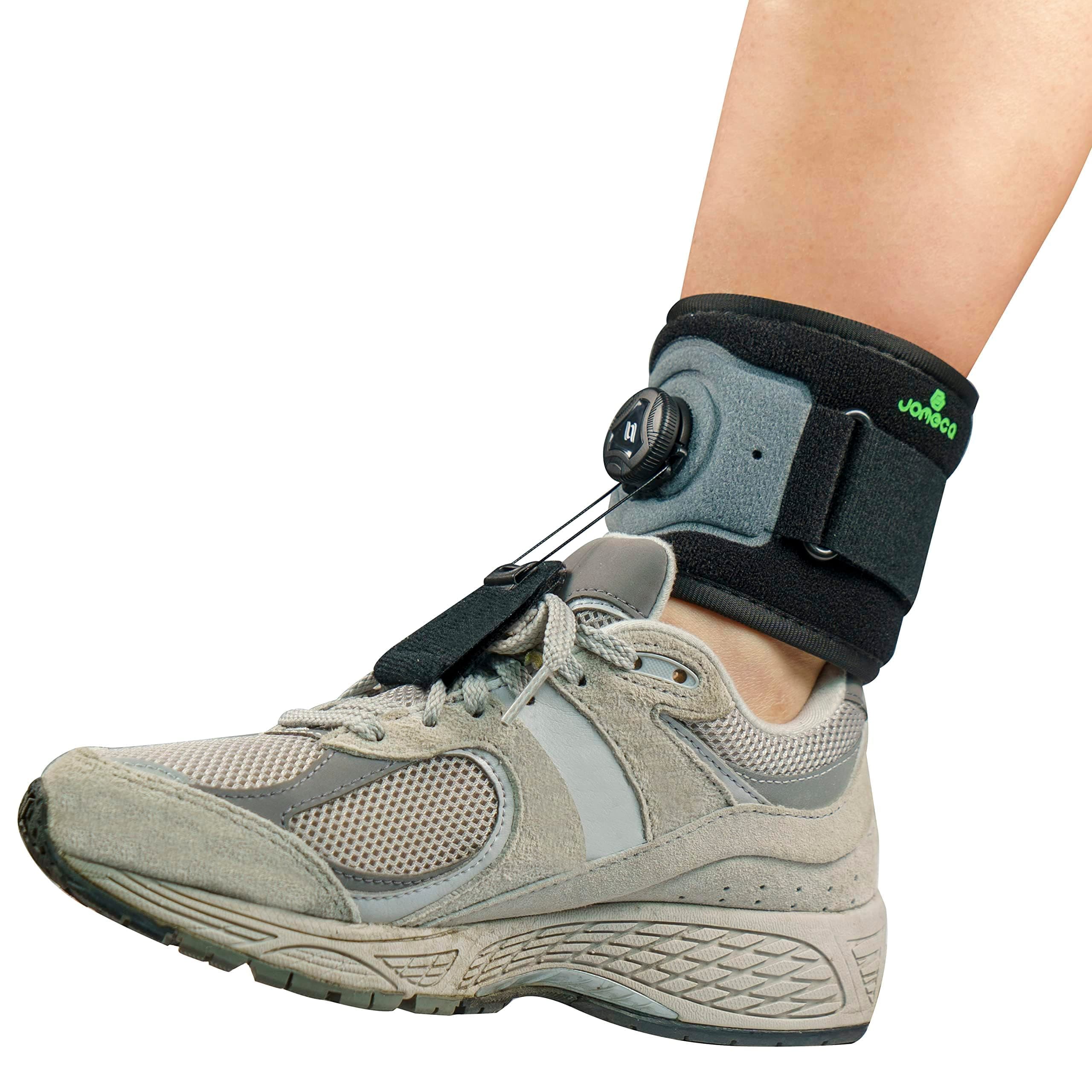 Drop Foot Brace with Reel-Adjust Dorsiflexion Drop Foot Support Lifting Up Foot Drop Brace for Walking with Shoes for Foot Drop Cause by ALS,MS,Stroke,Diabetic Neuropathy AFO Fit Women & Men (1