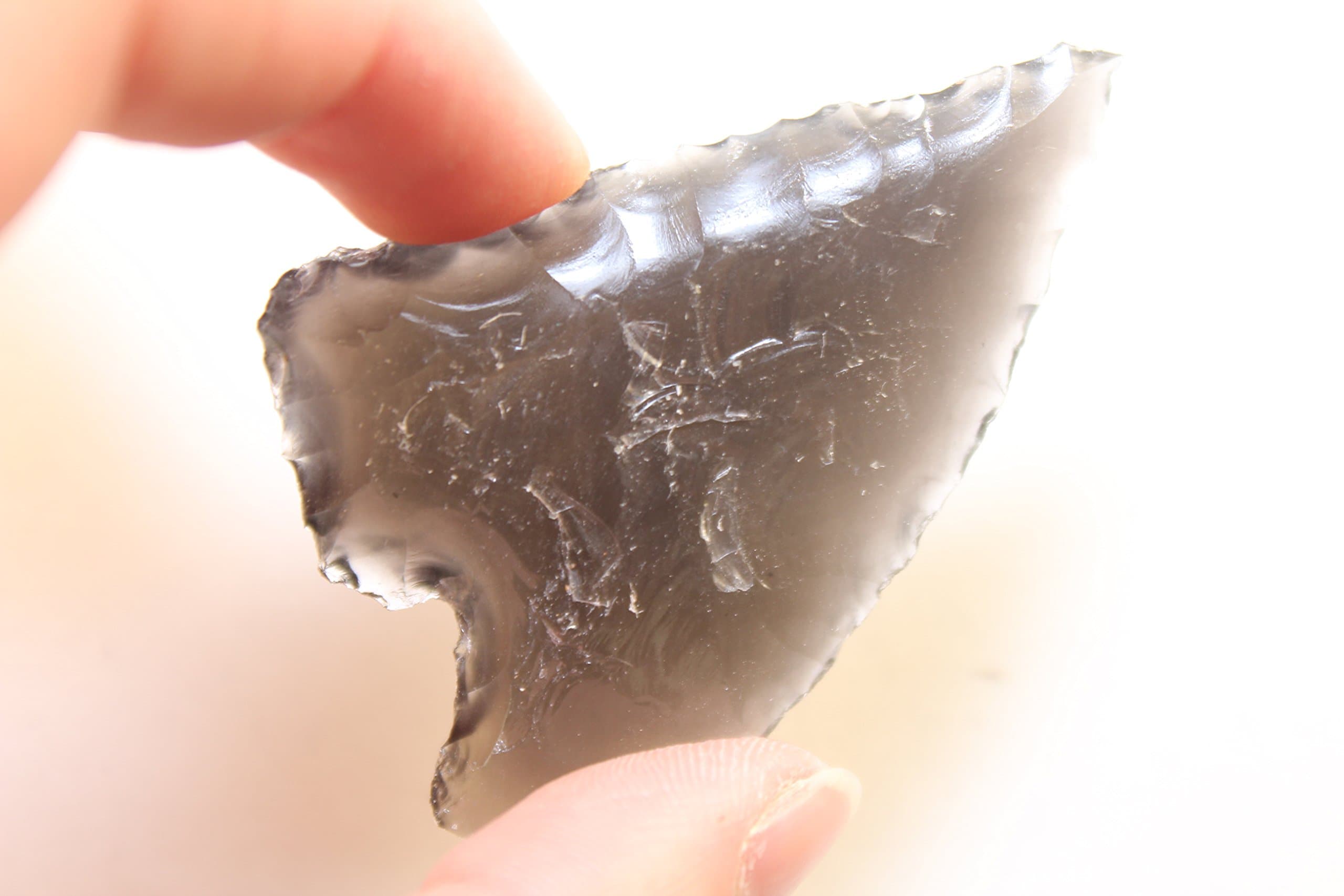 1-7/8" Long Davis Creek, CA Rainbow Obsidian Flint Knapped/Knapping Pressure Flaked Domed Knife Blade/Dagger/Gem Point Great D.I.Y. Knife Project For Cosplay Game of Thrones Dragon Glass Comic Con