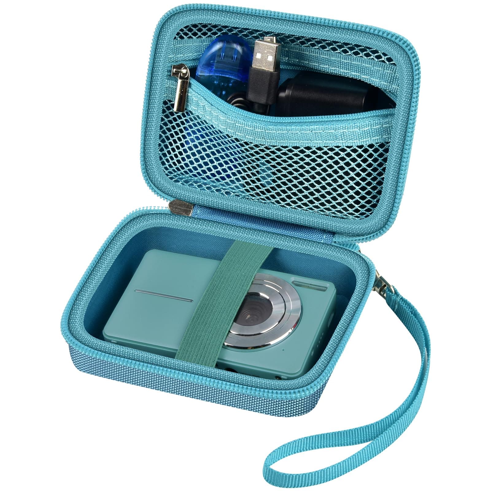 Case Compatible with VAHOIALD FHD 1080P Digital Camera/for CAMKORY Digital Point and Shoot/for Kodak PIXPRO FZ45-BK 16MP Vlogging/for IWEUKJLO/for Nsoela, Holder for SD Card More (Dark Green)