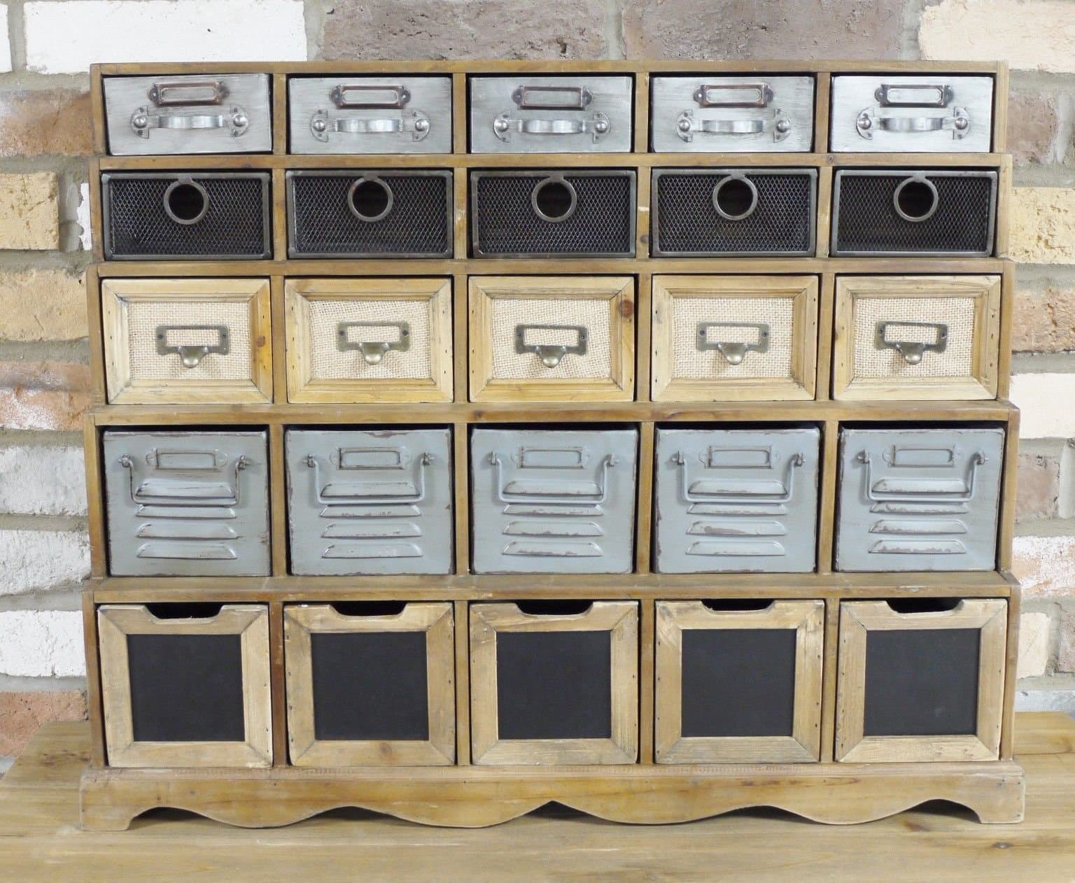 Industrial Vintage Pigeon Hole Cabinet Cupboard Sideboard Storage Unit Chest Of Drawers