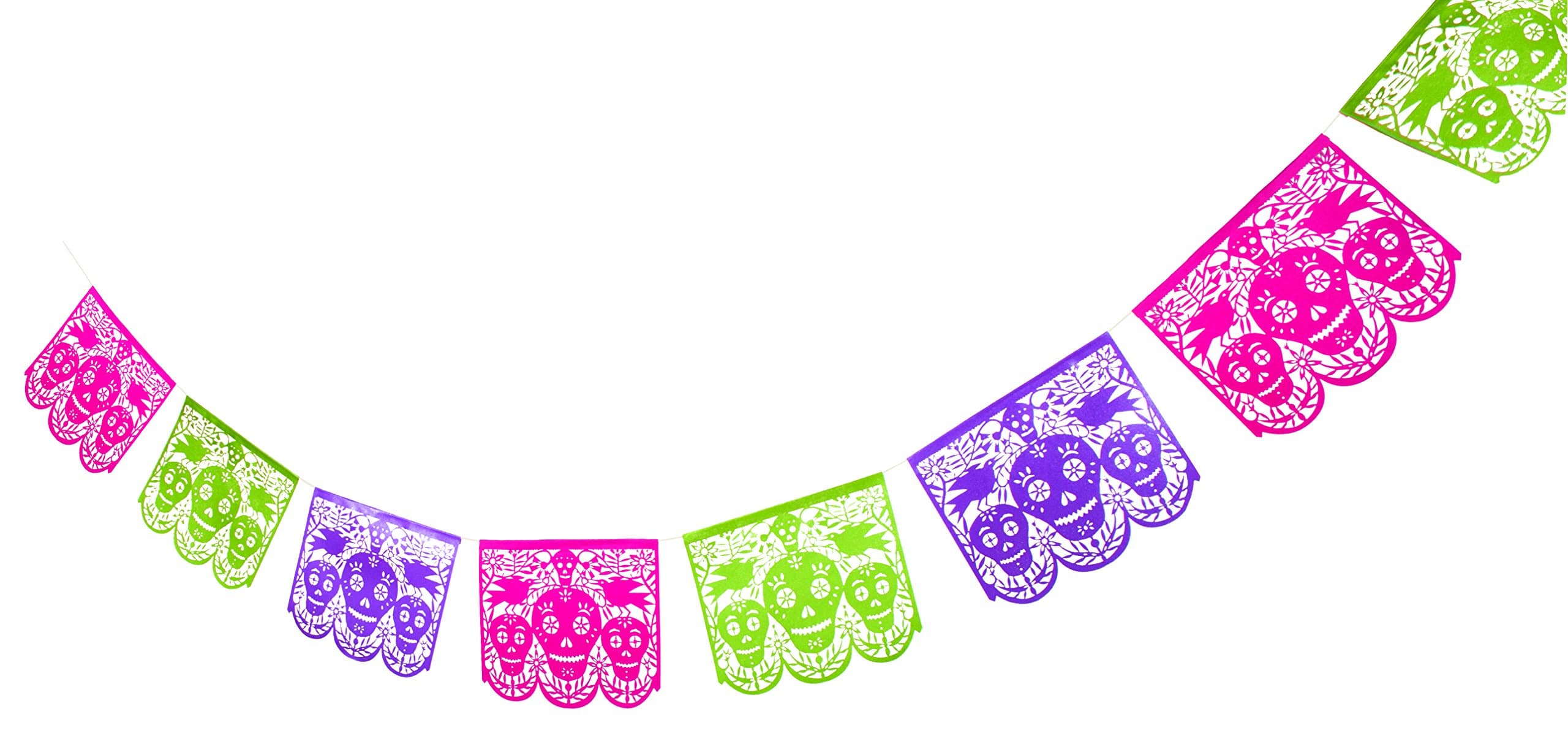 Dia De Los Muertos Skeleton Laser Cut Paper Banner