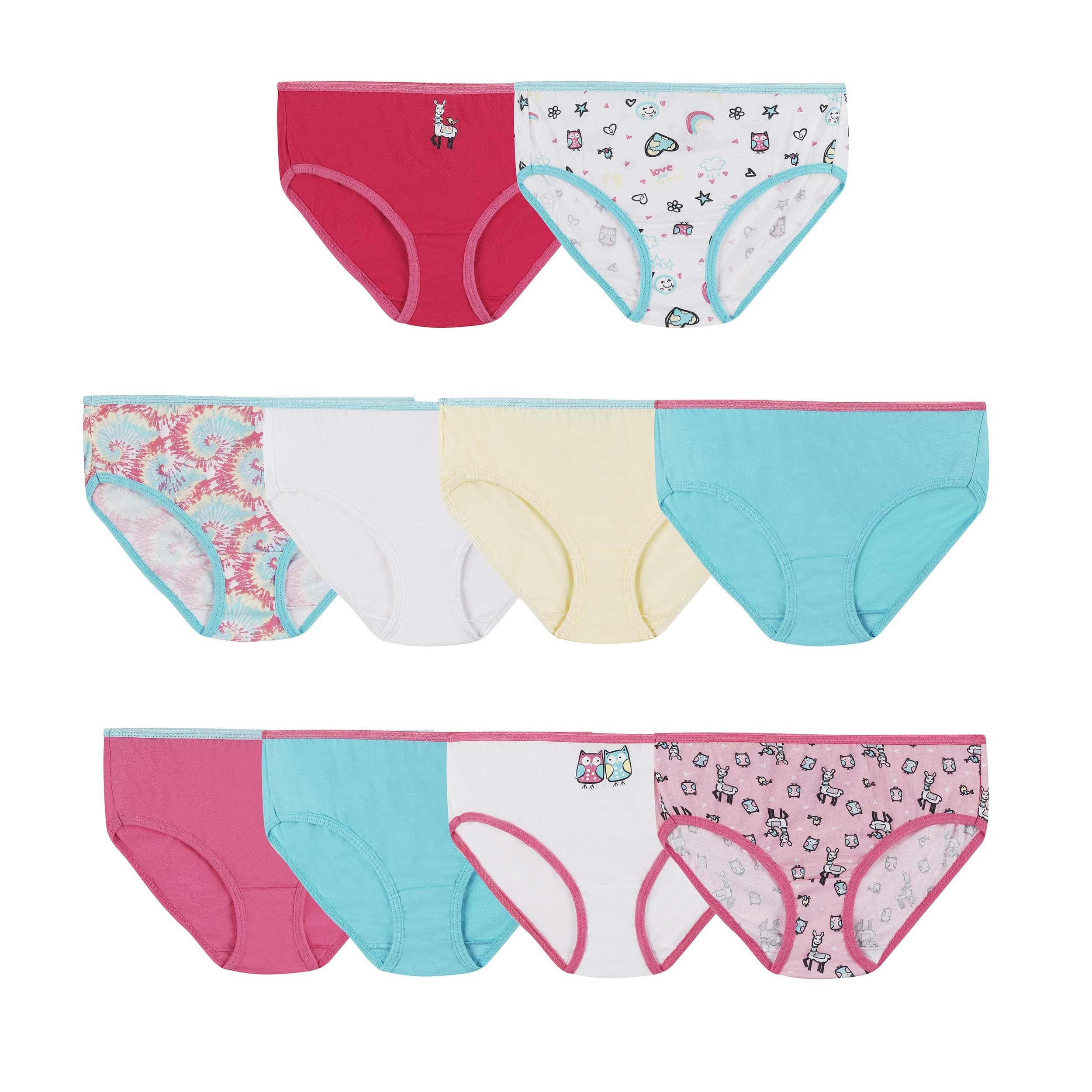 Girls' Hanes Girls' 20-pack Tagless Cotton Brief Panties