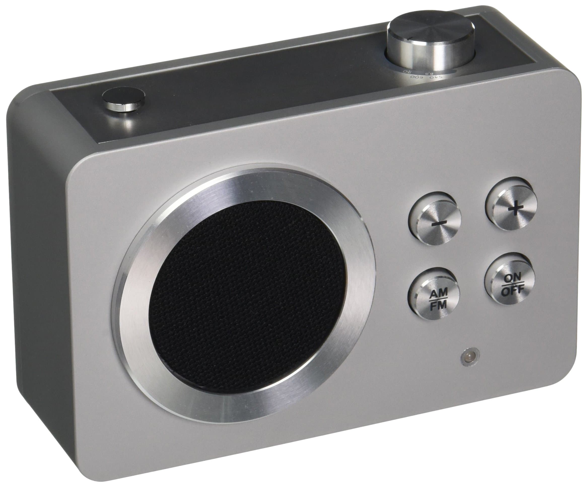 Lexon Mini Dolmen Radio AM/FM Radio in Aluminum