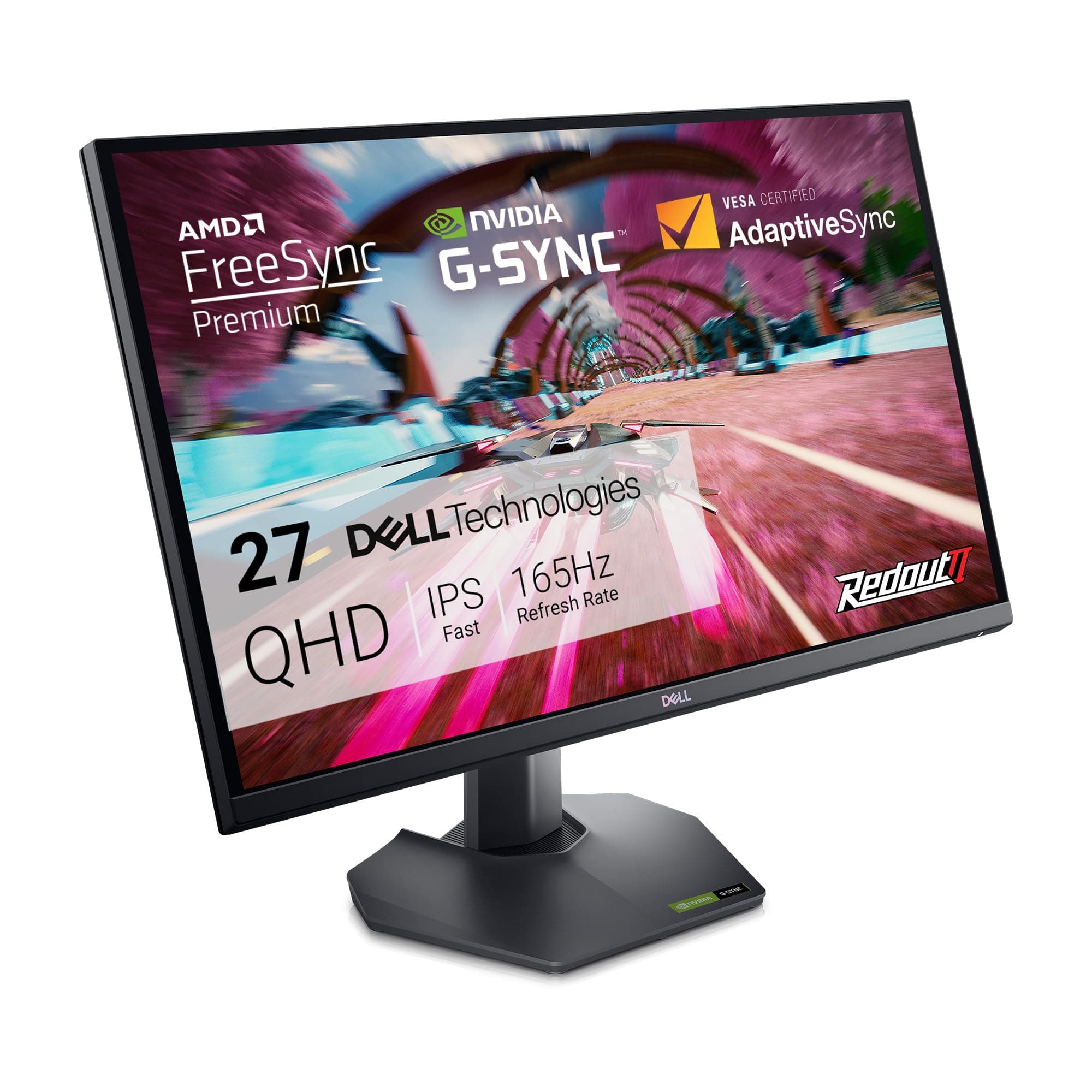 Dell G2724D 27 Inch QHD (2560x1440) Gaming Monitor, 165Hz, Fast IPS, 1ms, AMD FreeSync Premium, NVIDIA G-SYNC Compatible, 99% sRGB, HDR 400, 2x DisplayPort, HDMI, 3 Year Warranty , Black