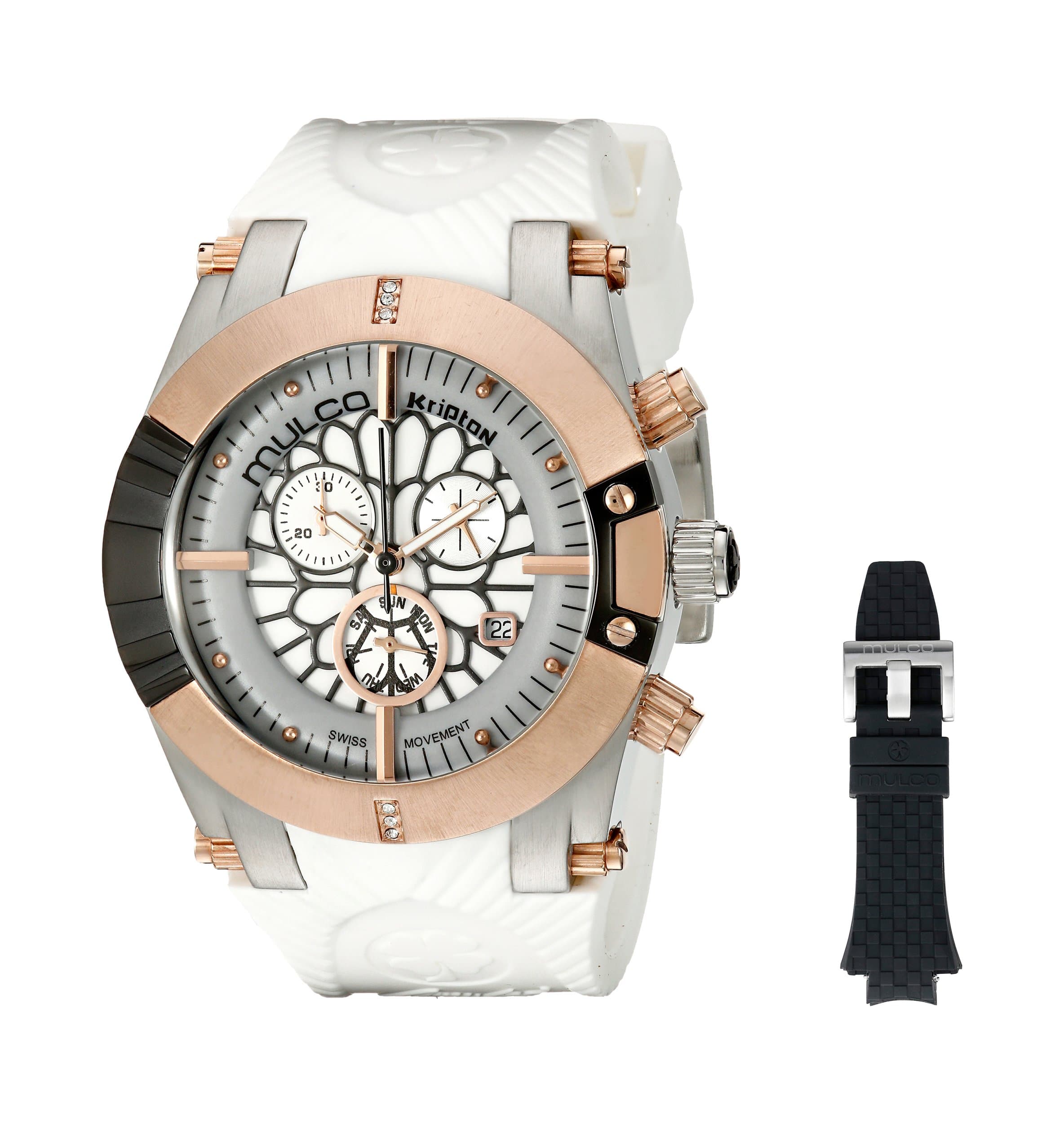 MULCO Women's MW5-3069-015 Kripton Snap Analog Display Swiss Quartz Black Watch