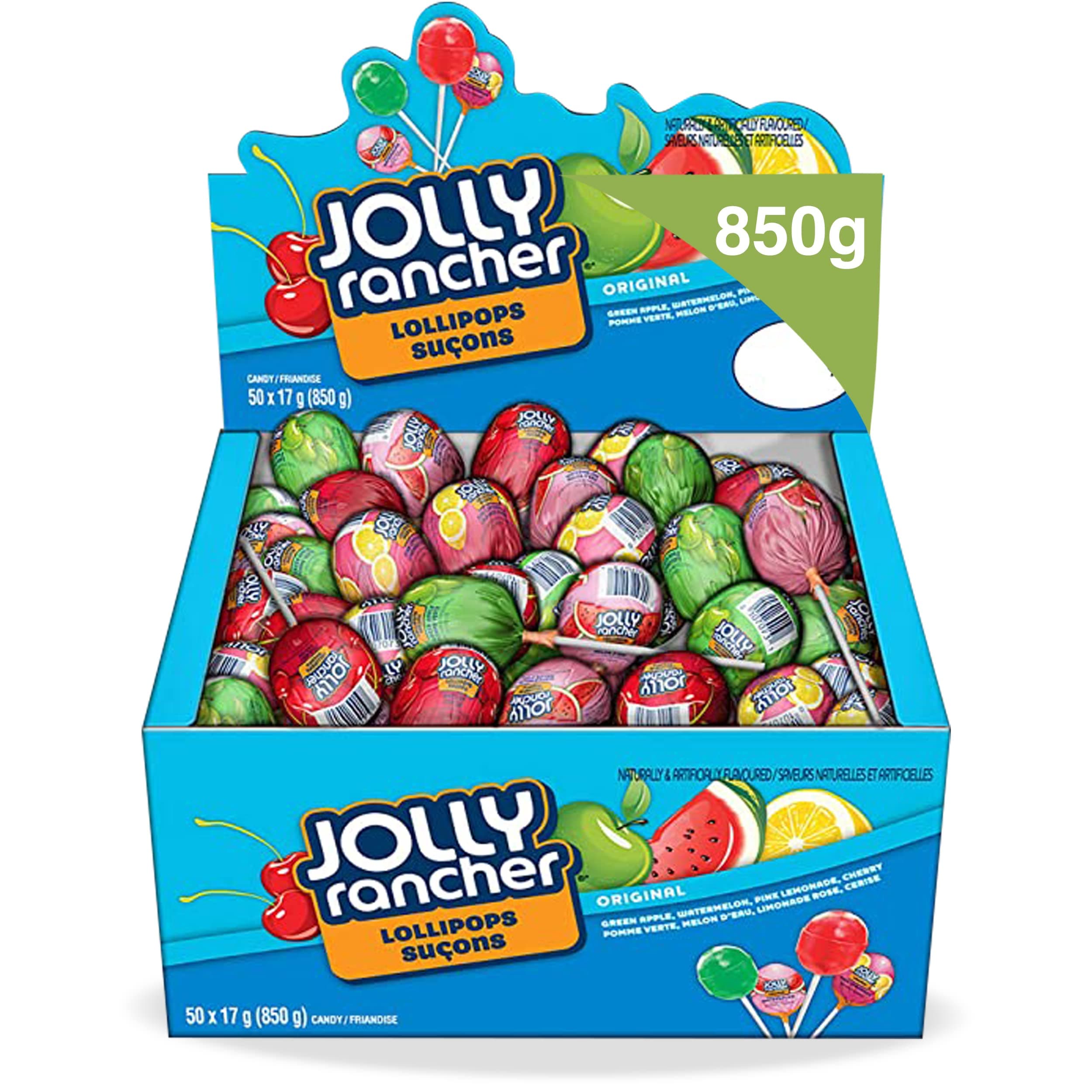 Assorted Lollipops, 850g Box (50 x 17g lollipops) {Canadian}
