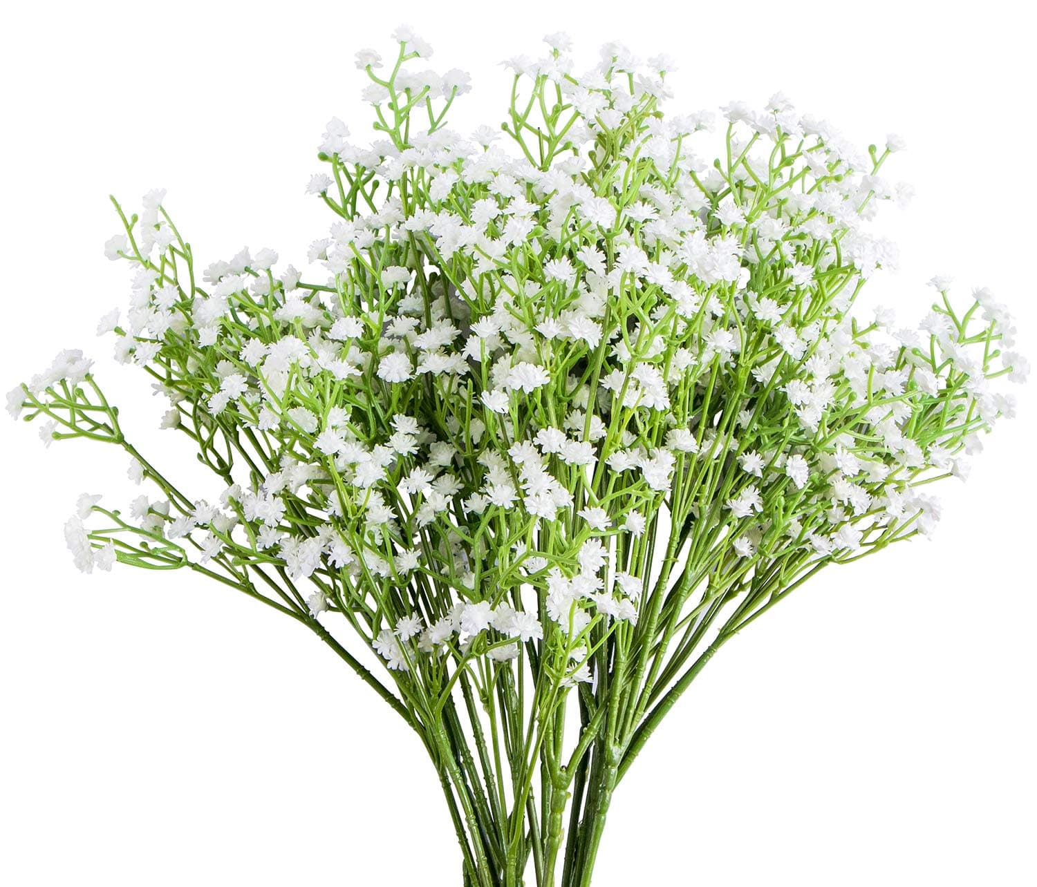 Foraineam 12-Pack Baby Breath Artificial Flowers Bouquets Real Touch Wedding Home Garden Party Decor Gypsophila Fake Plants