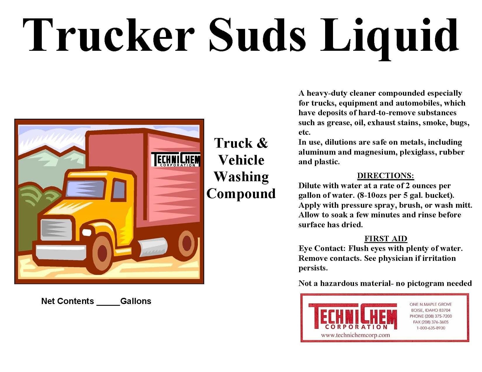 Technichem Corporation TRUCKER SUDS LIQUID Vehicle Detergent (1 Gallon)