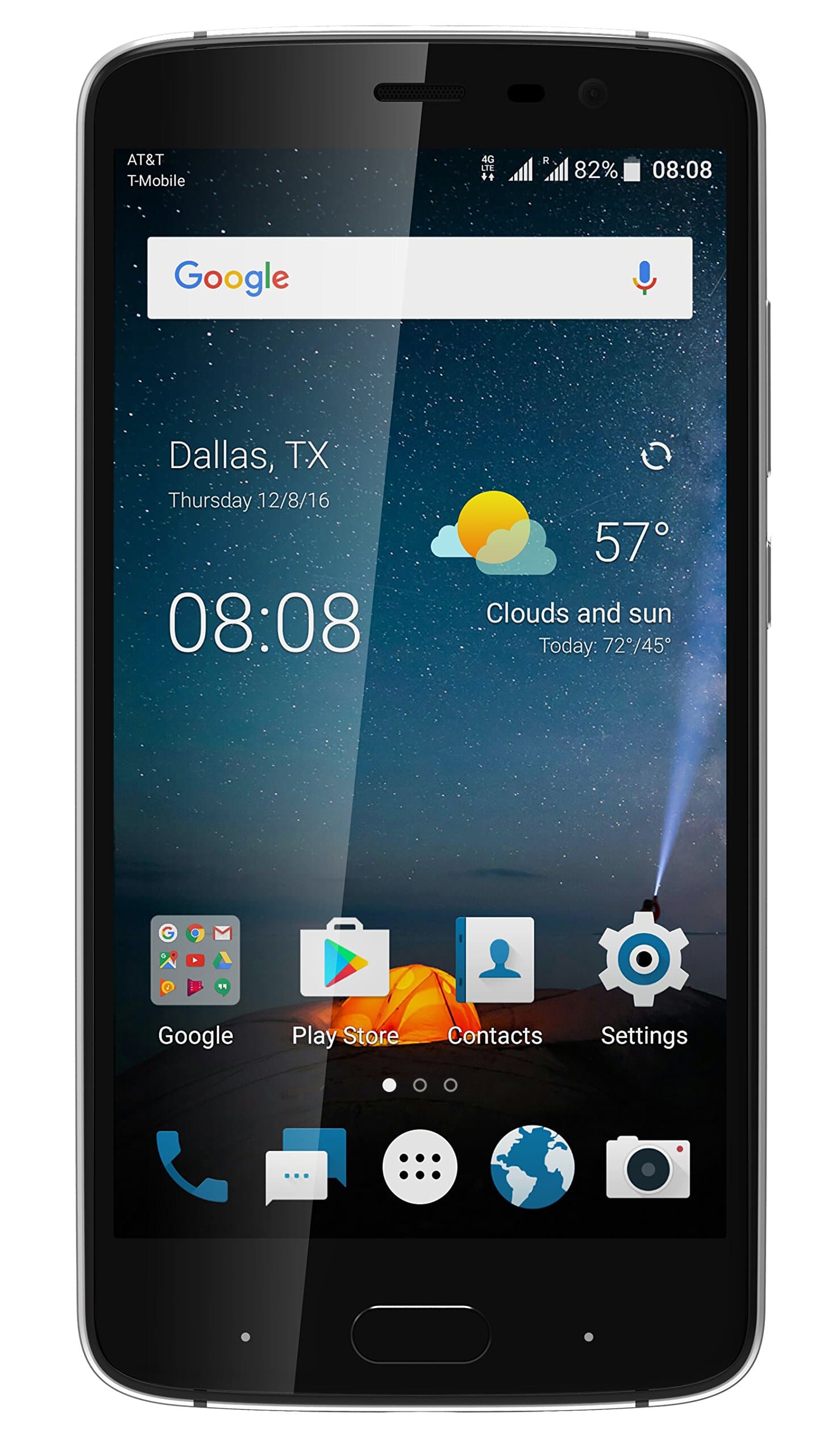 ZTE Blade V8 Pro (32GB) 5.5" FHD Display, Dual 13MP Camera's, Dual SIM 4G LTE GSM Factory Unlocked Phone (US Warranty) - Black Diamond