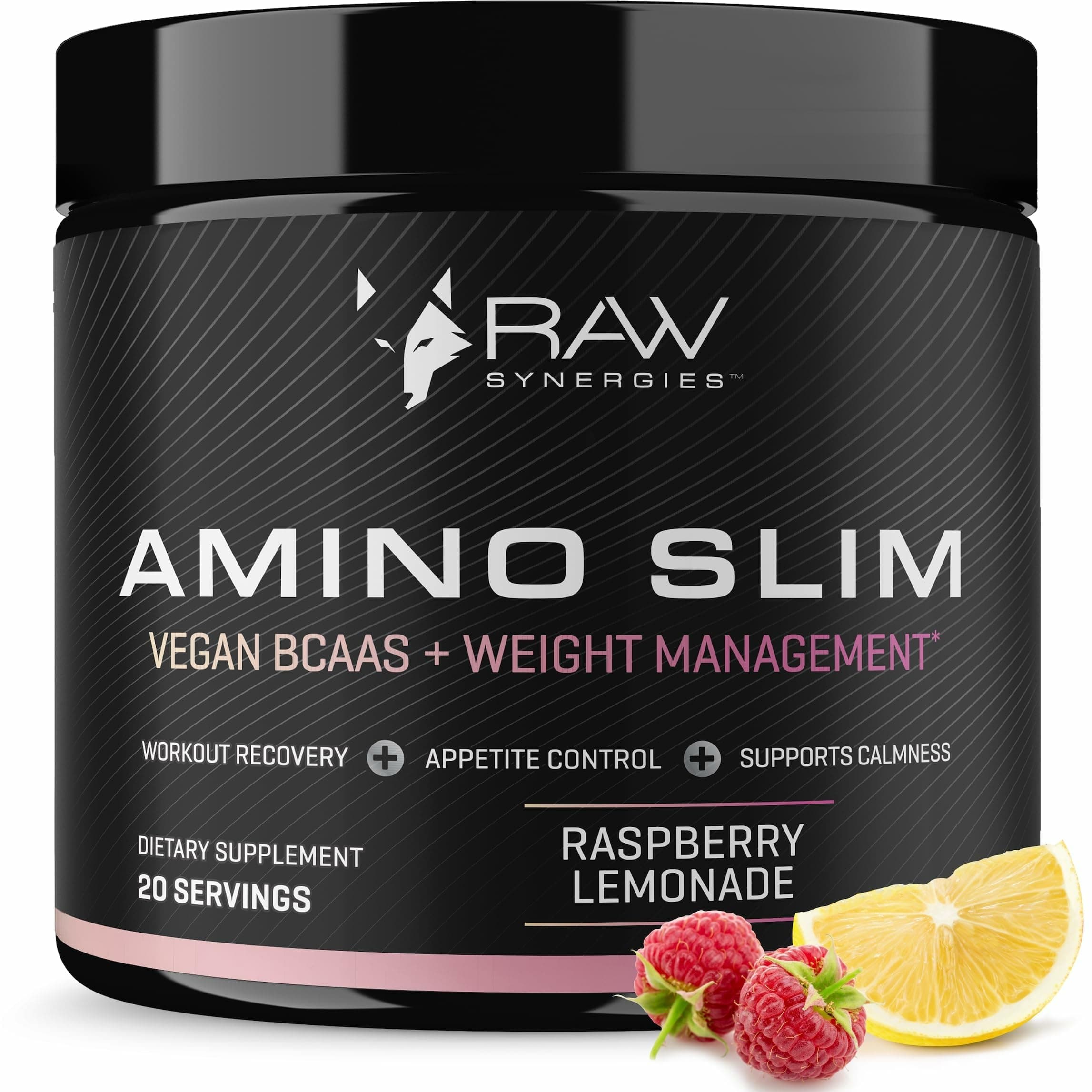 Amino Slim - Slimming BCAA Weight Loss Drink for Women, Vegan Amino Acids, L-Glutamine Powder for Post Workout Recovery & Fat Burning | Daily Appetite Suppressant, Metabolism Booster Stress Relief