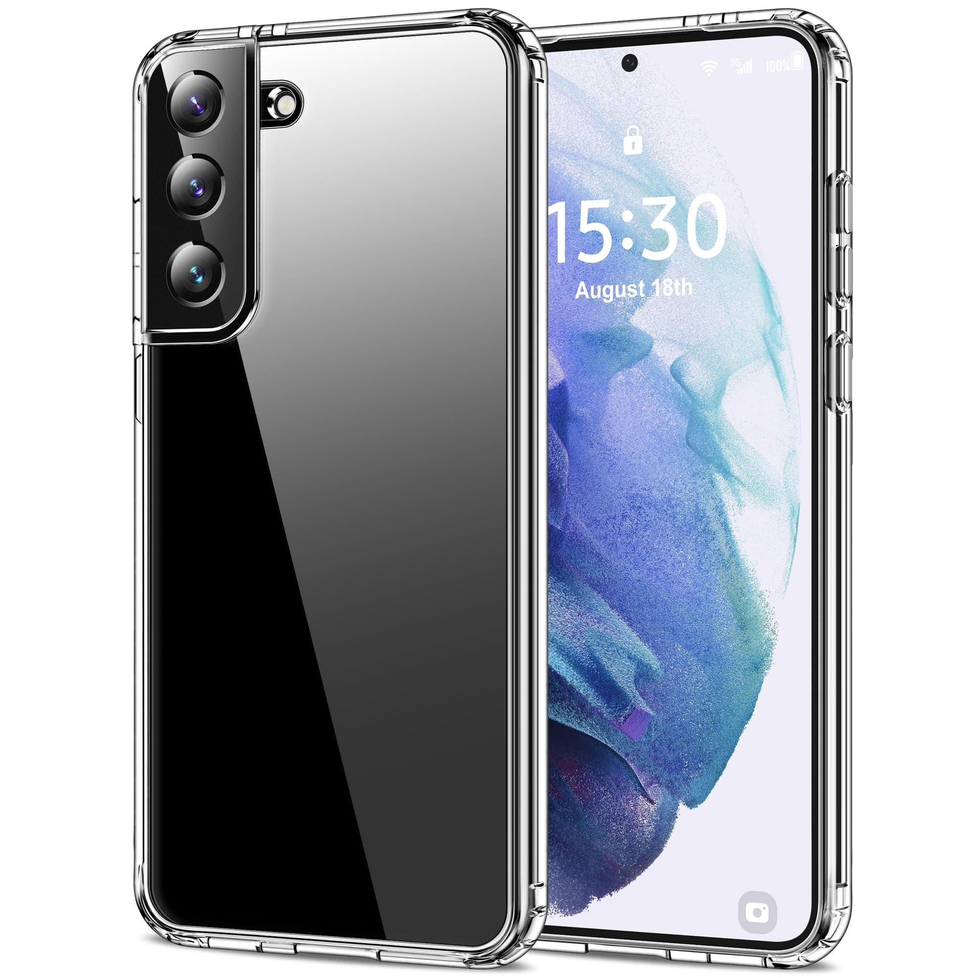 HOOMIL Case for Samsung Galaxy S21+ Plus (ONLY 6.7-Inch), Non-Yellowing, Drop Protection, Anti-Scratch Transparent Hard Back Phone Cover - Crystal Clear