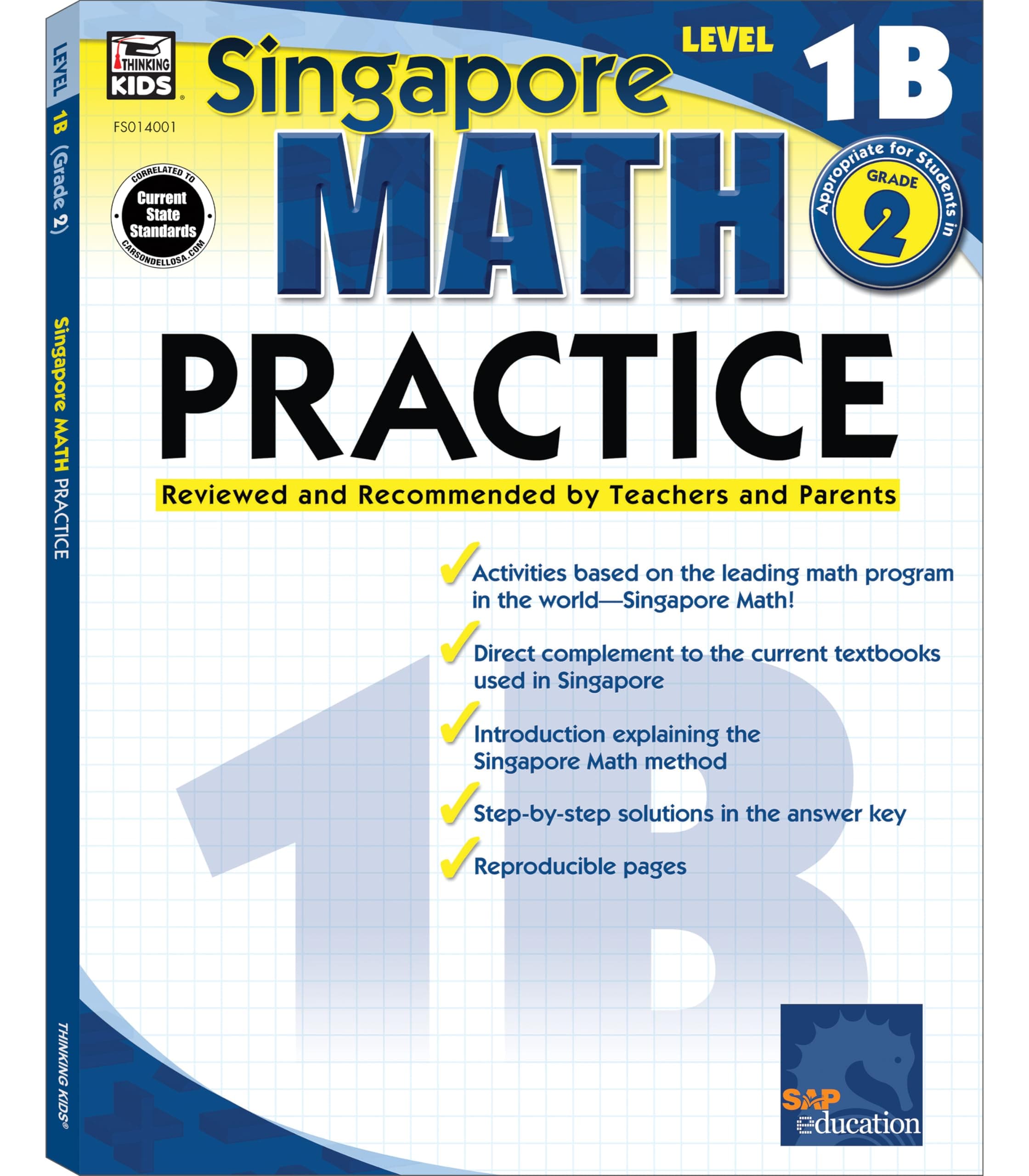 Singapore Math Practice Workbook—Level 1B, Grade 2 Math Book, Creating Picture Graphs, Multiplying and Dividing, Telling Time, Counting Money (128 pgs) (Volume 8) Paperback – June 1, 2009