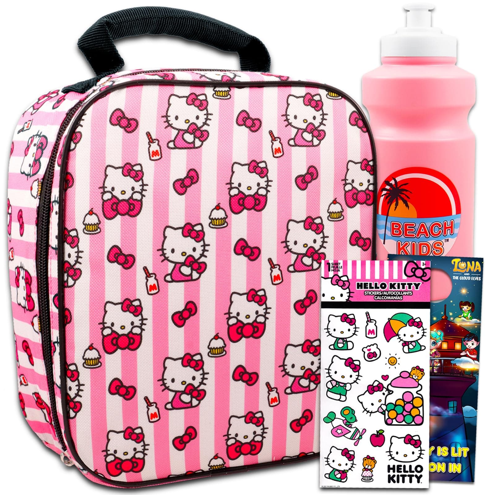 Hello Kitty Lunch Box for Girls Set - Hello Kitty Lunch Box, Water Bottle, Decal, More | Hello Kitty Lunch Bag
