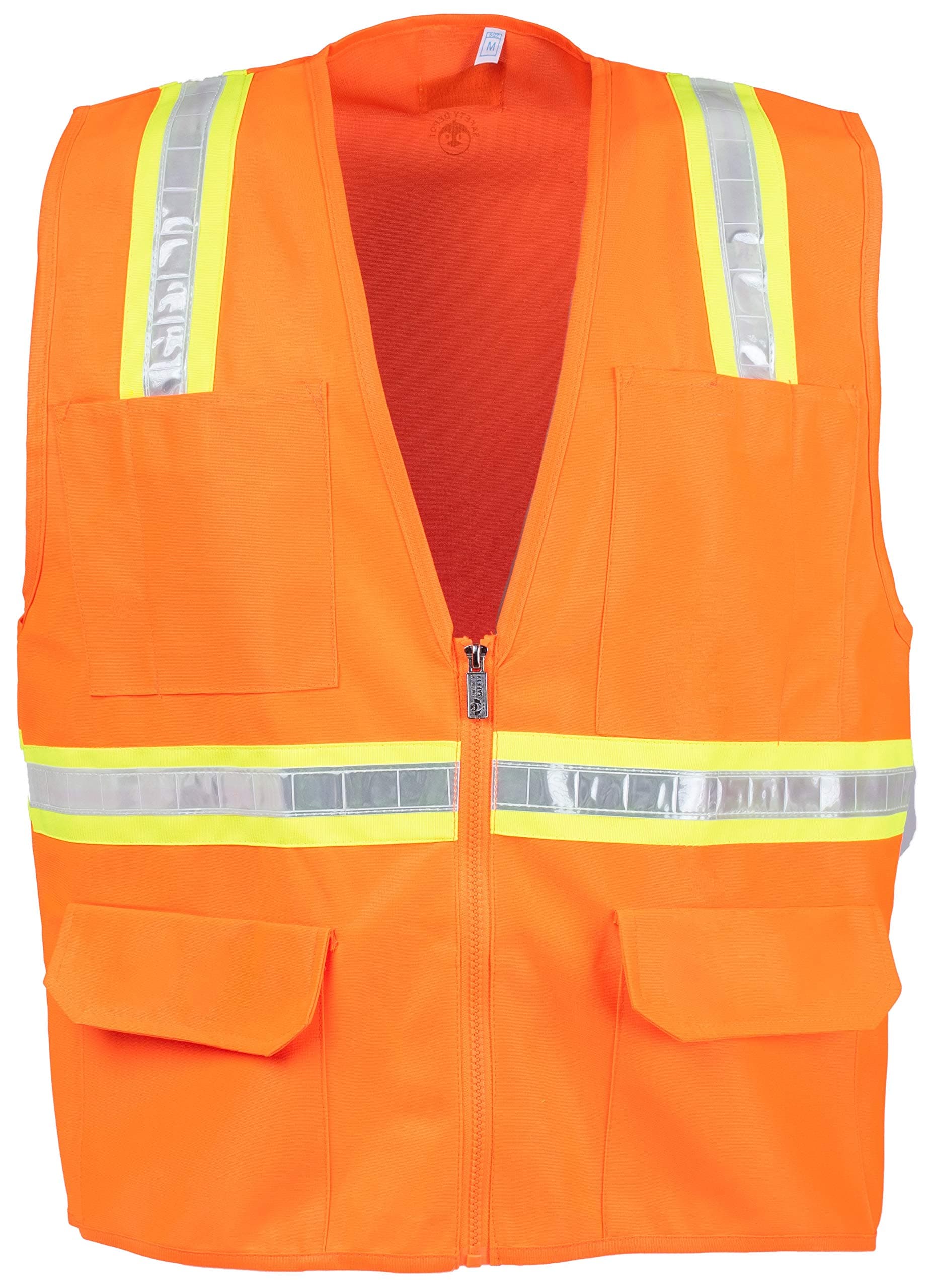 Safety Depot Safety Vest High Visibility Reflective Tape 8038A (Orange