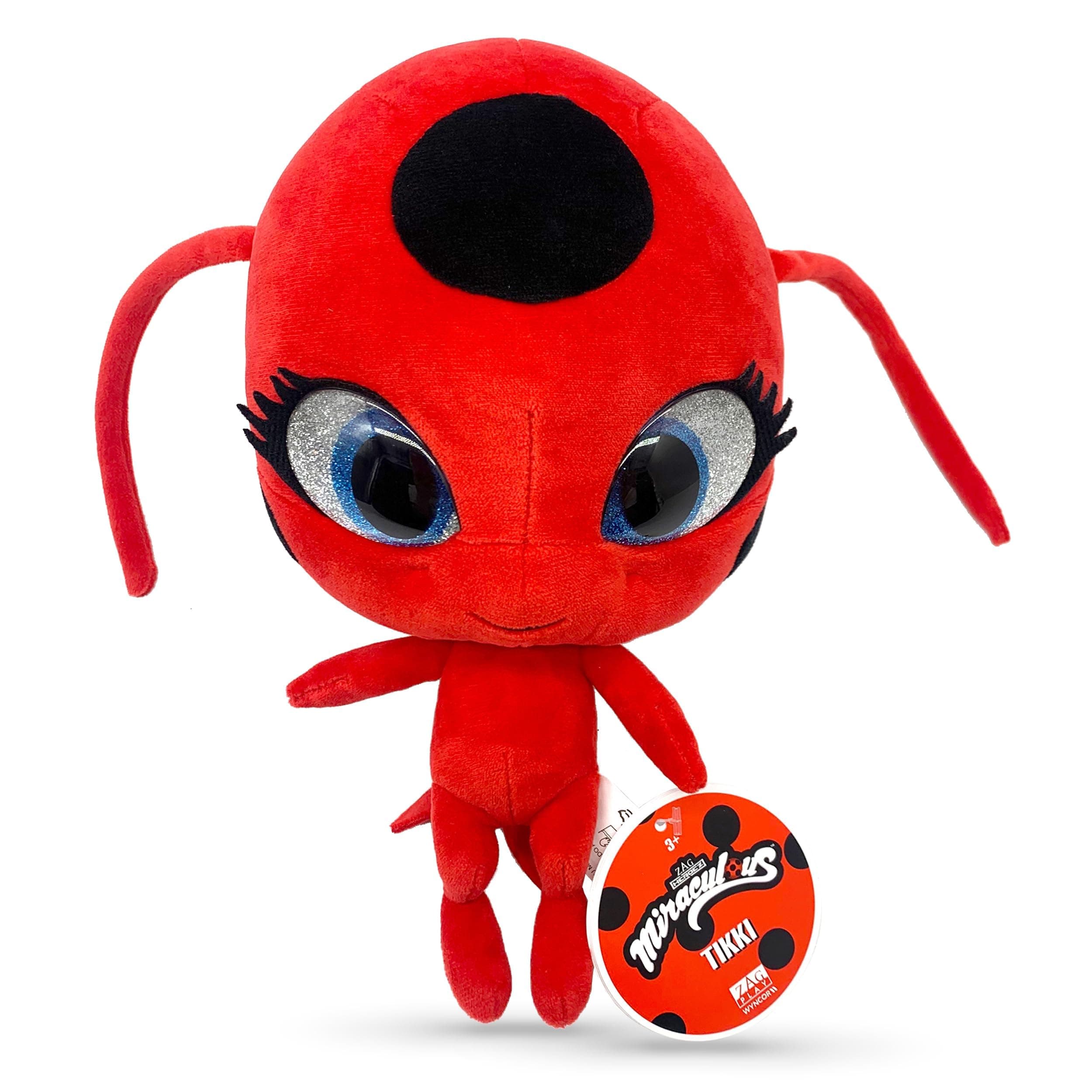 Miraculous Ladybug Super Soft Stuffed Toy with Resin Eyes, High Glitter and Gloss, and Detailed Stitching Finishes