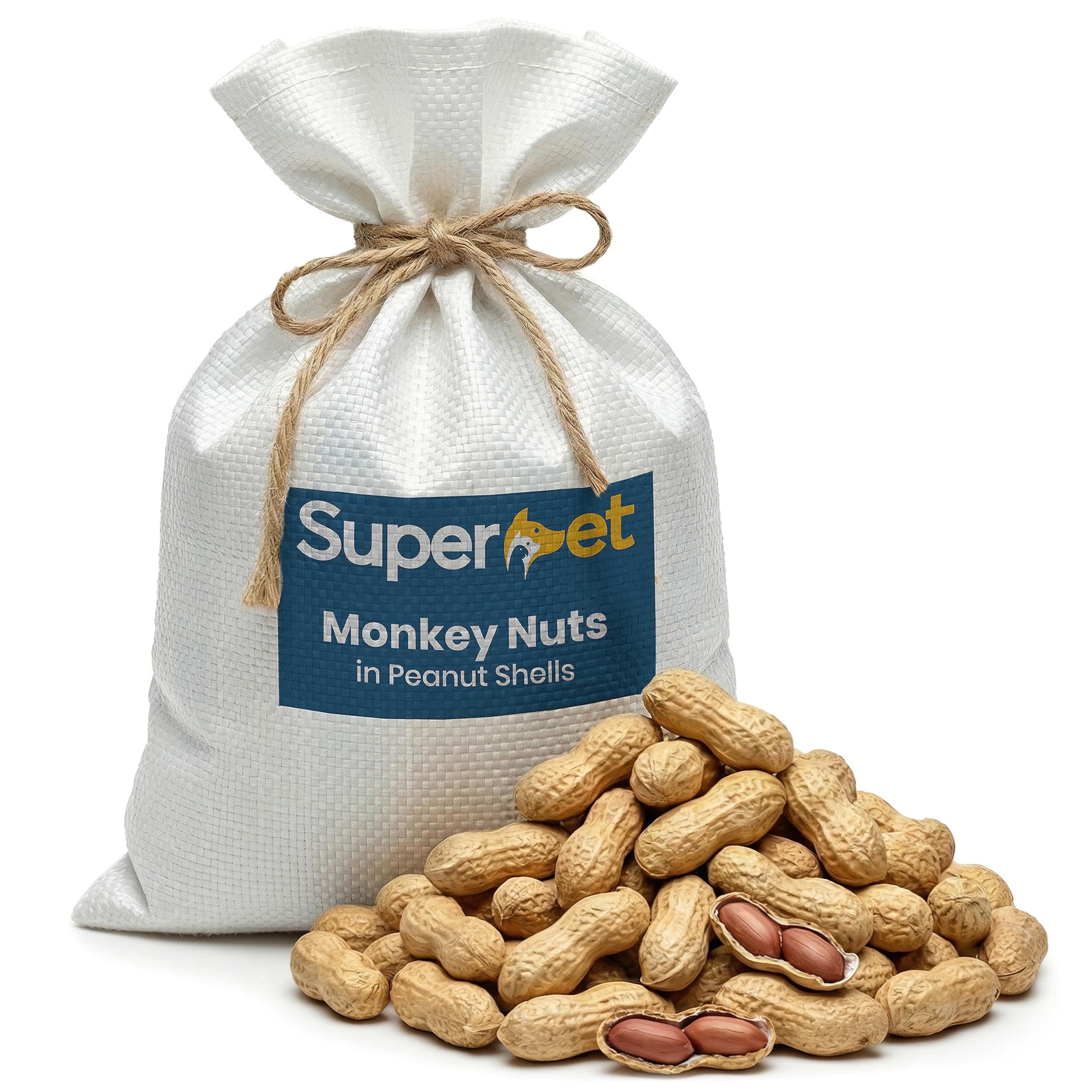 Superpet Monkey Nuts, Peanuts for Wild Birds, Squirrel Food, Natural Bird Peanuts in Shells for Crows, Jays, Magpies & Garden Wildlife, High-Energy Foraging Alternative to Bird Seed, 1kg