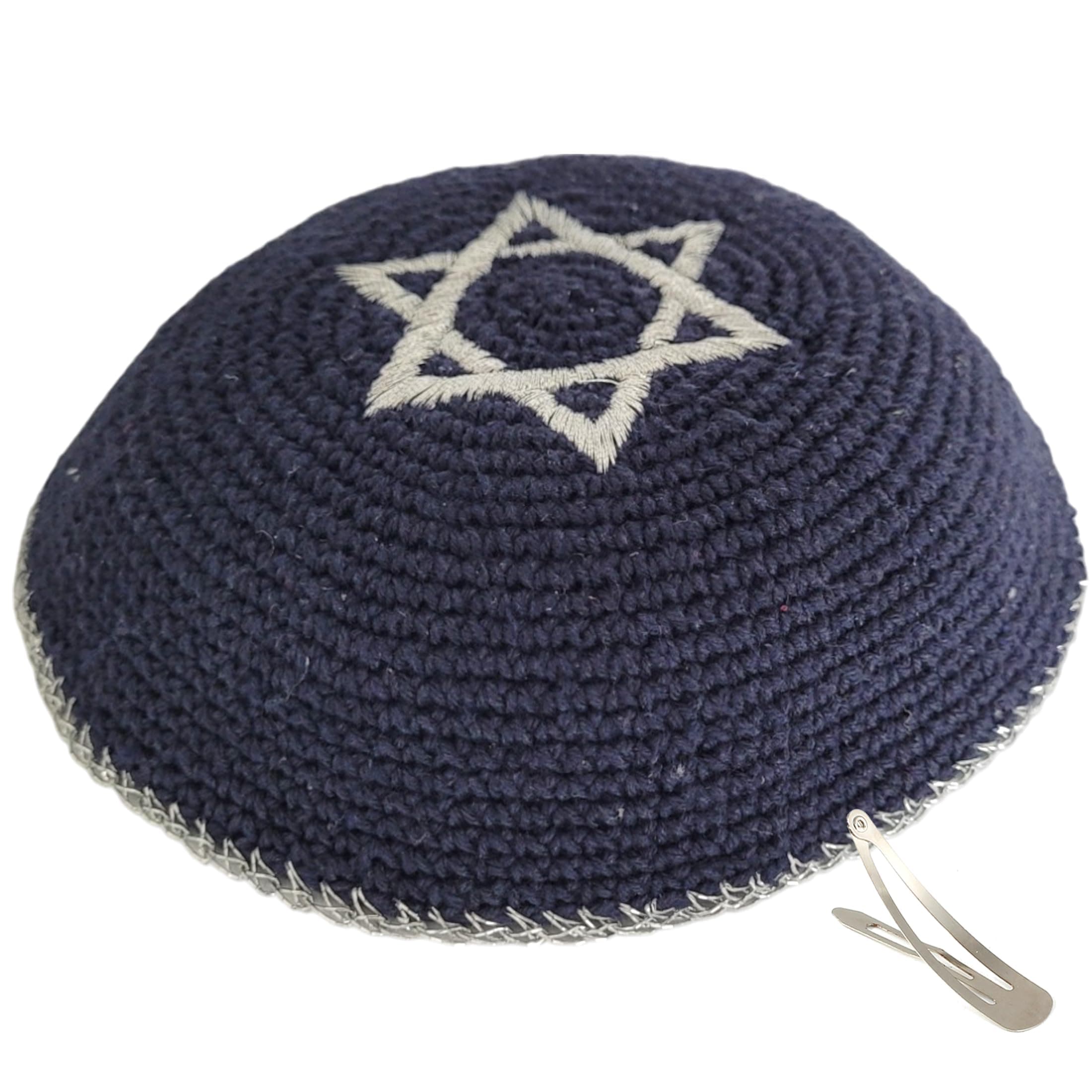 Zion Judaica Quality Knit Kippahs Bulk Packs Knitted Kippot and Single Hand-Knit Kippas Kipa Clips Included
