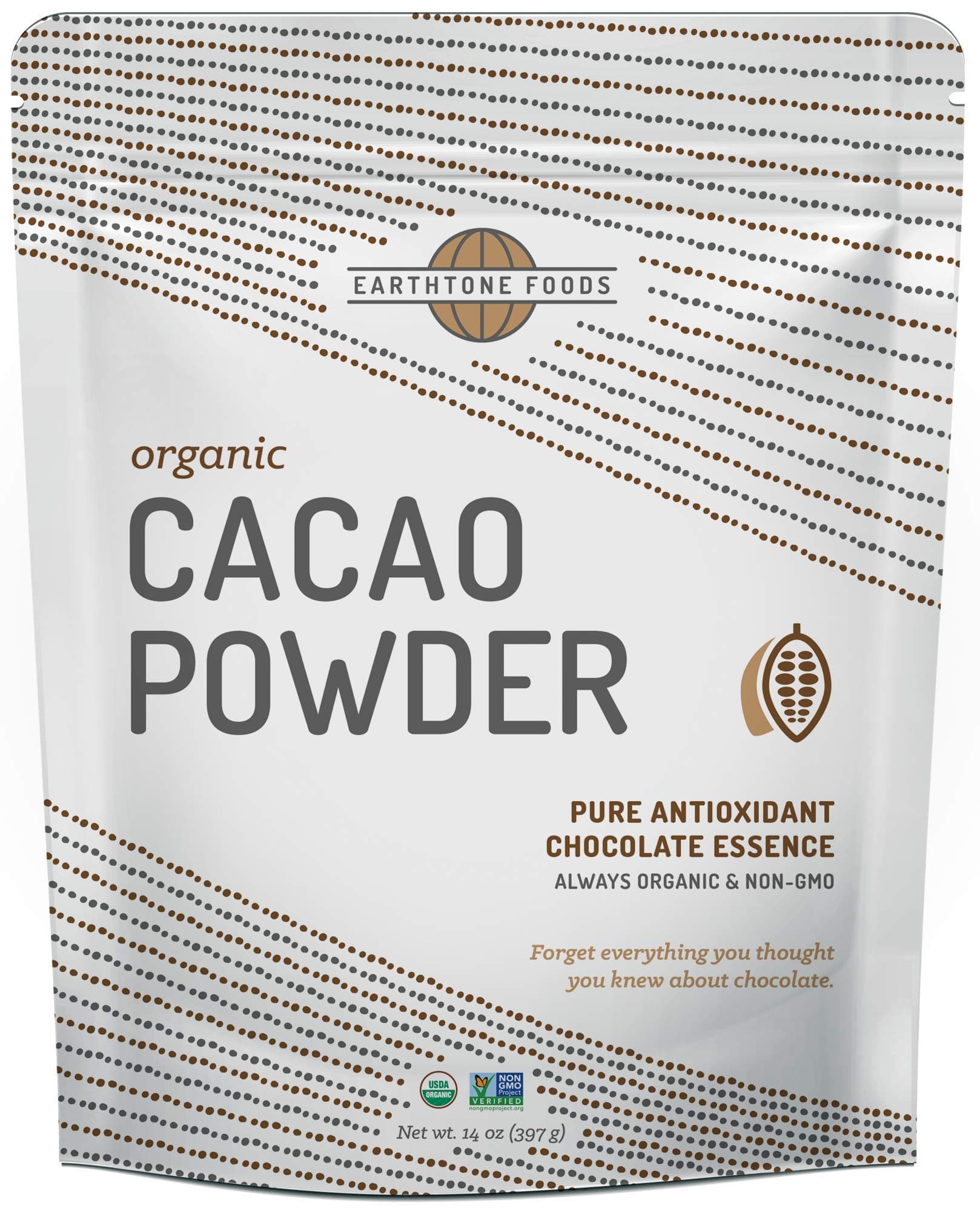 Cacao Powder Organic | Unsweetened Premium USDA & Paleo Certified Vegan Antioxidant Cocoa Bean - Perfect for Hot Chocolate, 14 Ounces