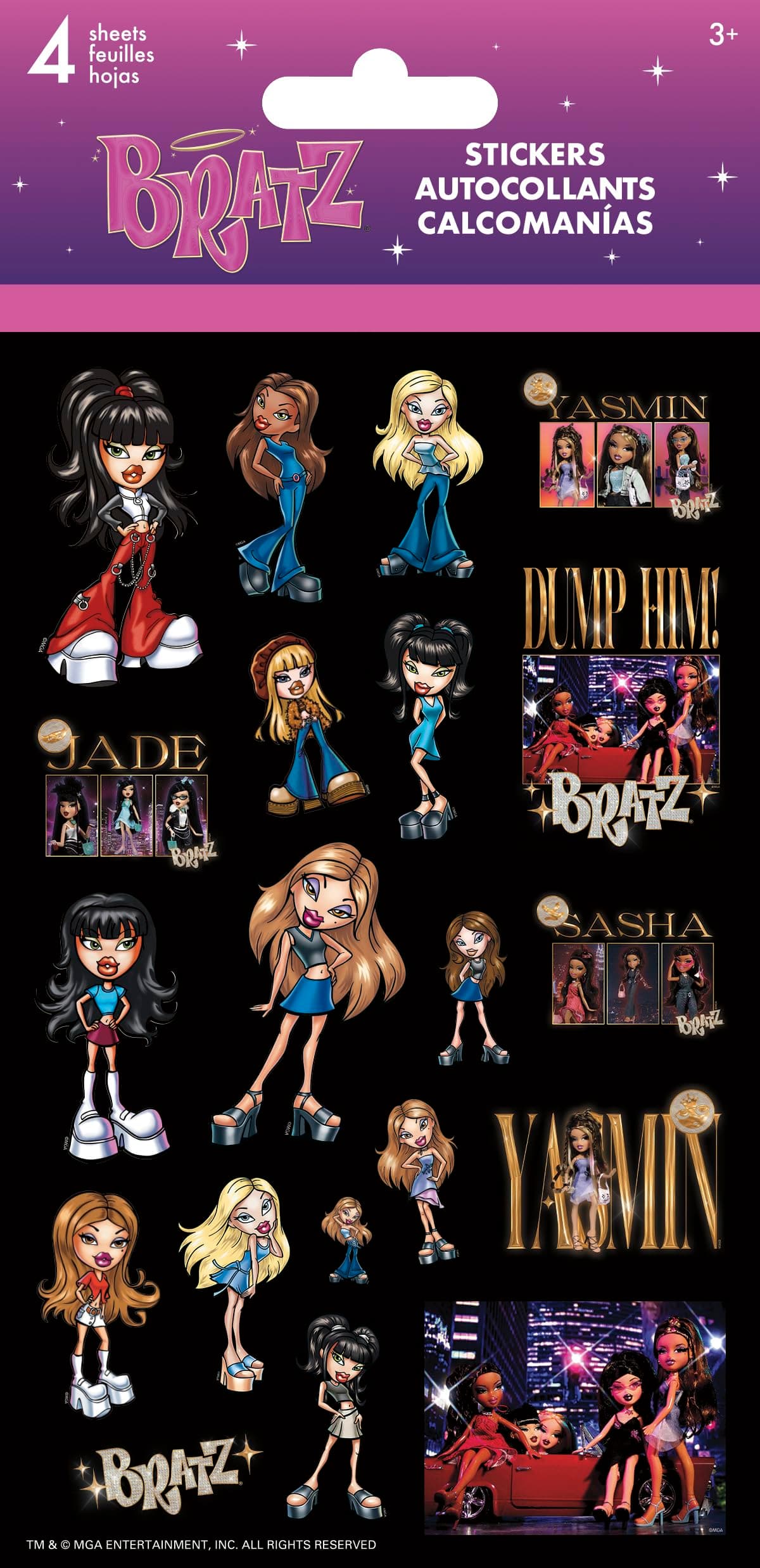 Trends International Bratz - Girls Night Out Standard Stickers - 4 Sheet