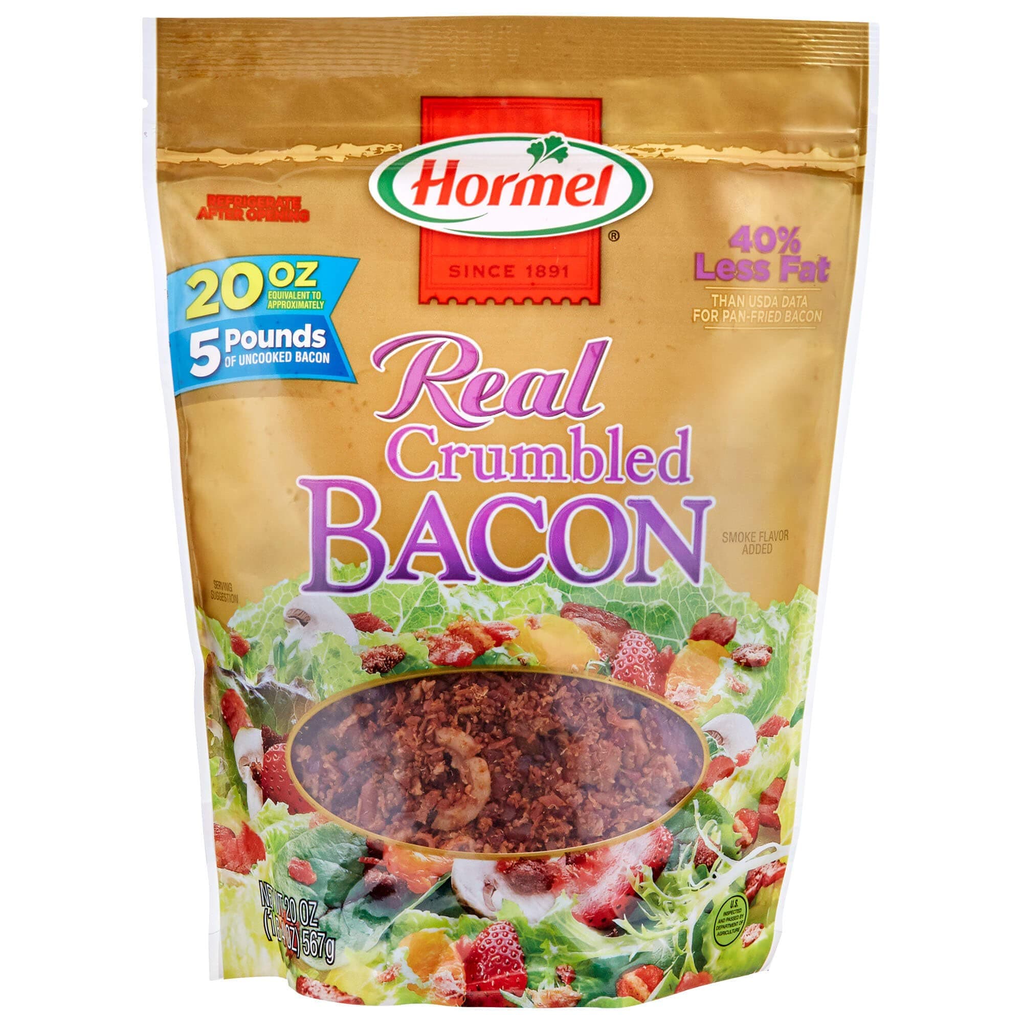 Premium Real Crumbled Bacon, 20 Oz Pouch