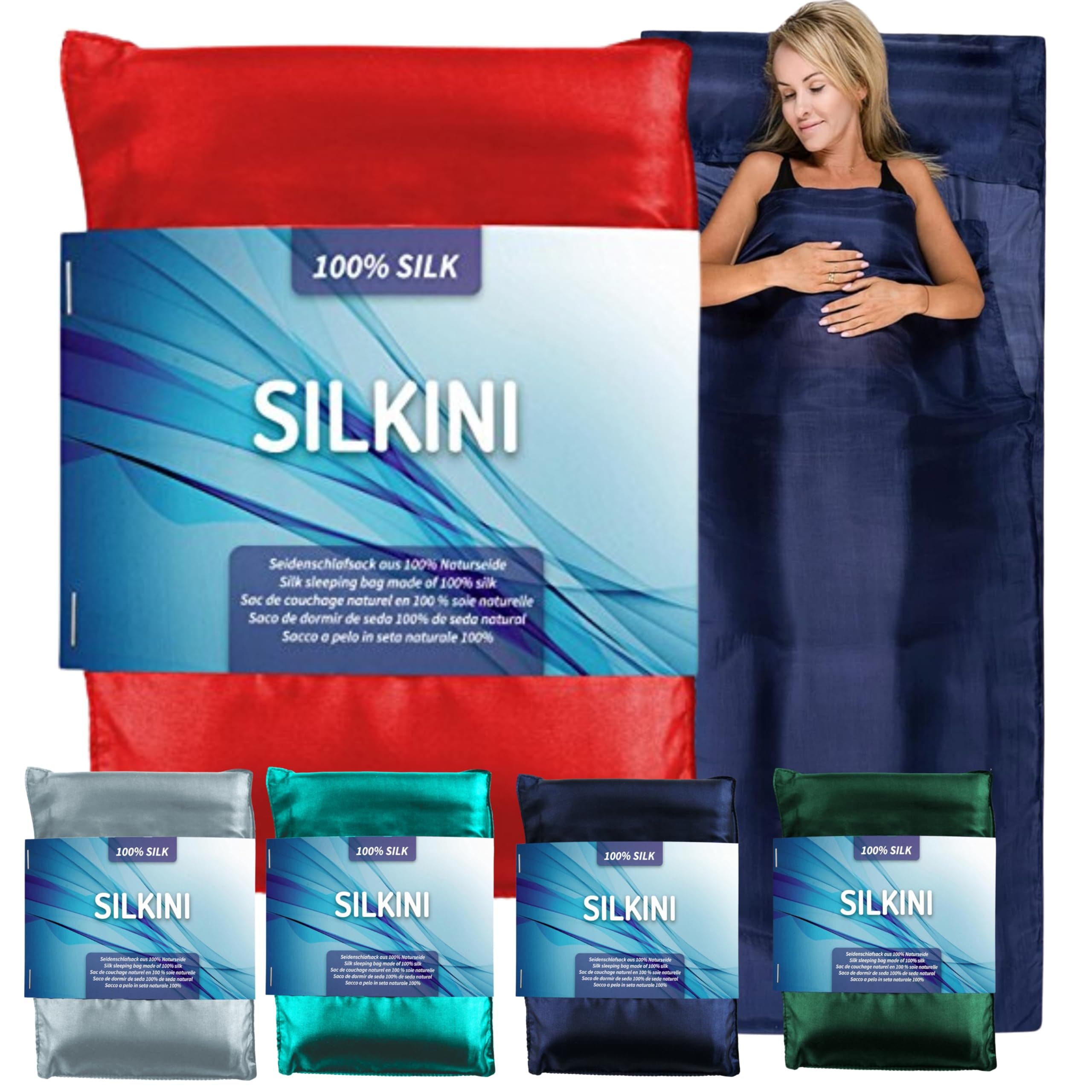 Silkini - Silk Sleeping Bag Liner, made of 100% pure silk