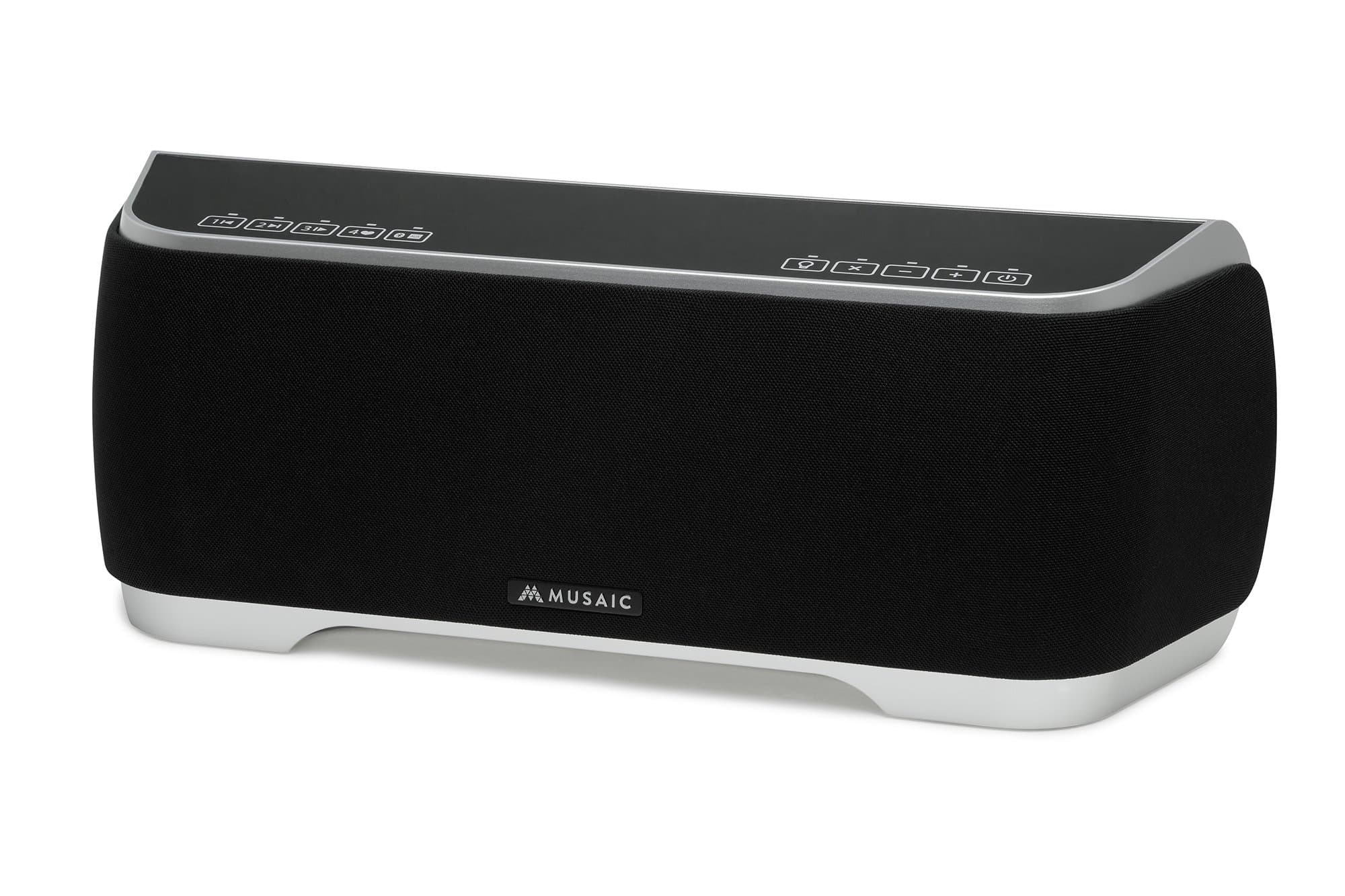 Musaic MP10 - Wireless Smart Speaker for Multi-Room Music Streaming - Black/Silver