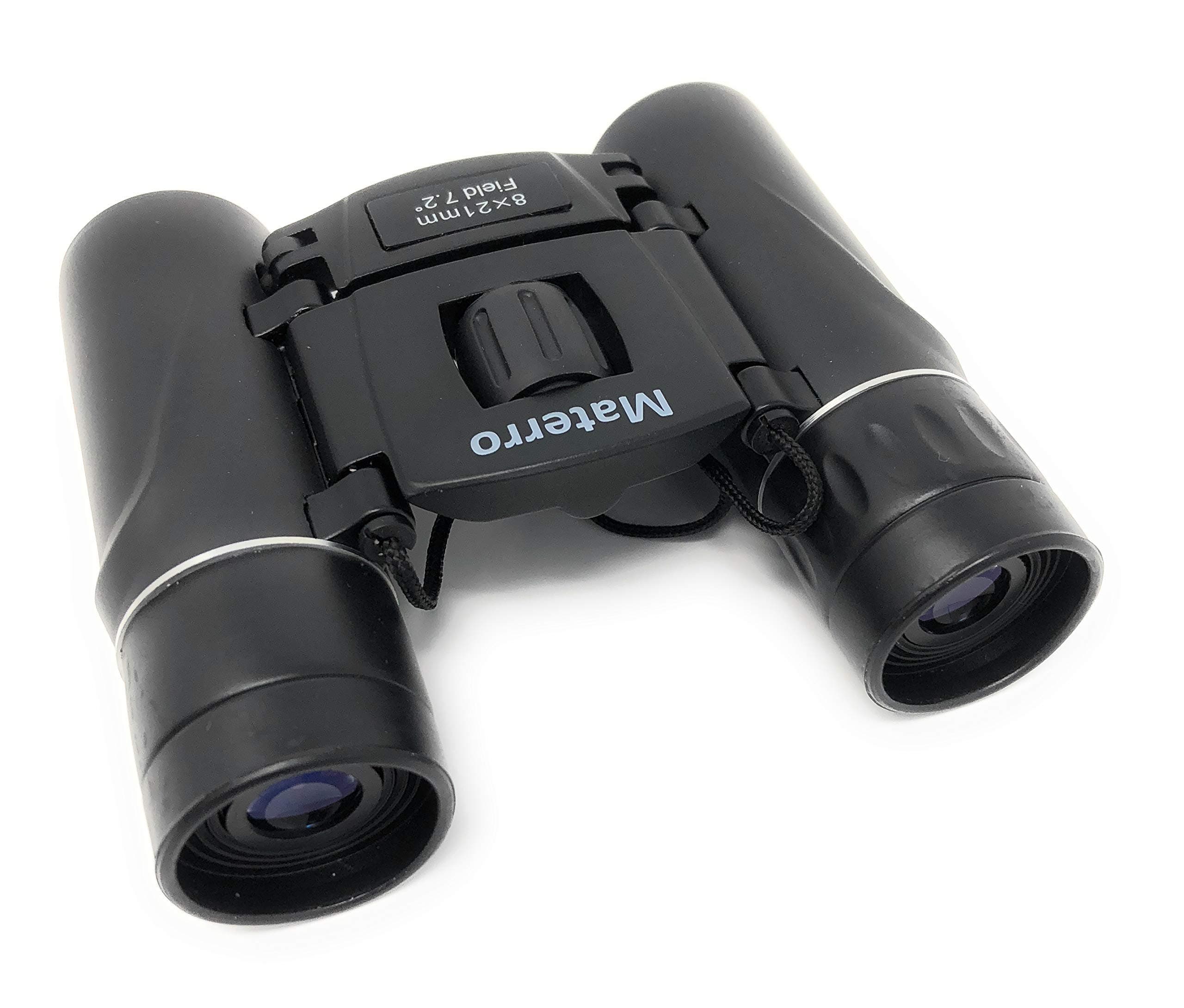 High-Powered 8x21 Compact Binoculars for Adults and Kids, Waterproof, Durable, Folds to Fit in Your Pocket